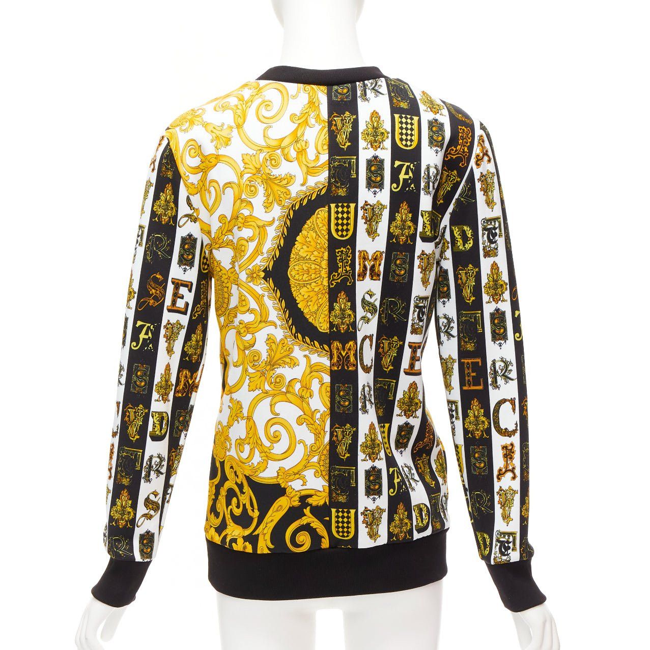 Versace VERSACE mixed archive Barocco print cotton crew neck sweater IT36 XXS Size XS / US 0-2 / IT 36-38 - 2 Thumbnail