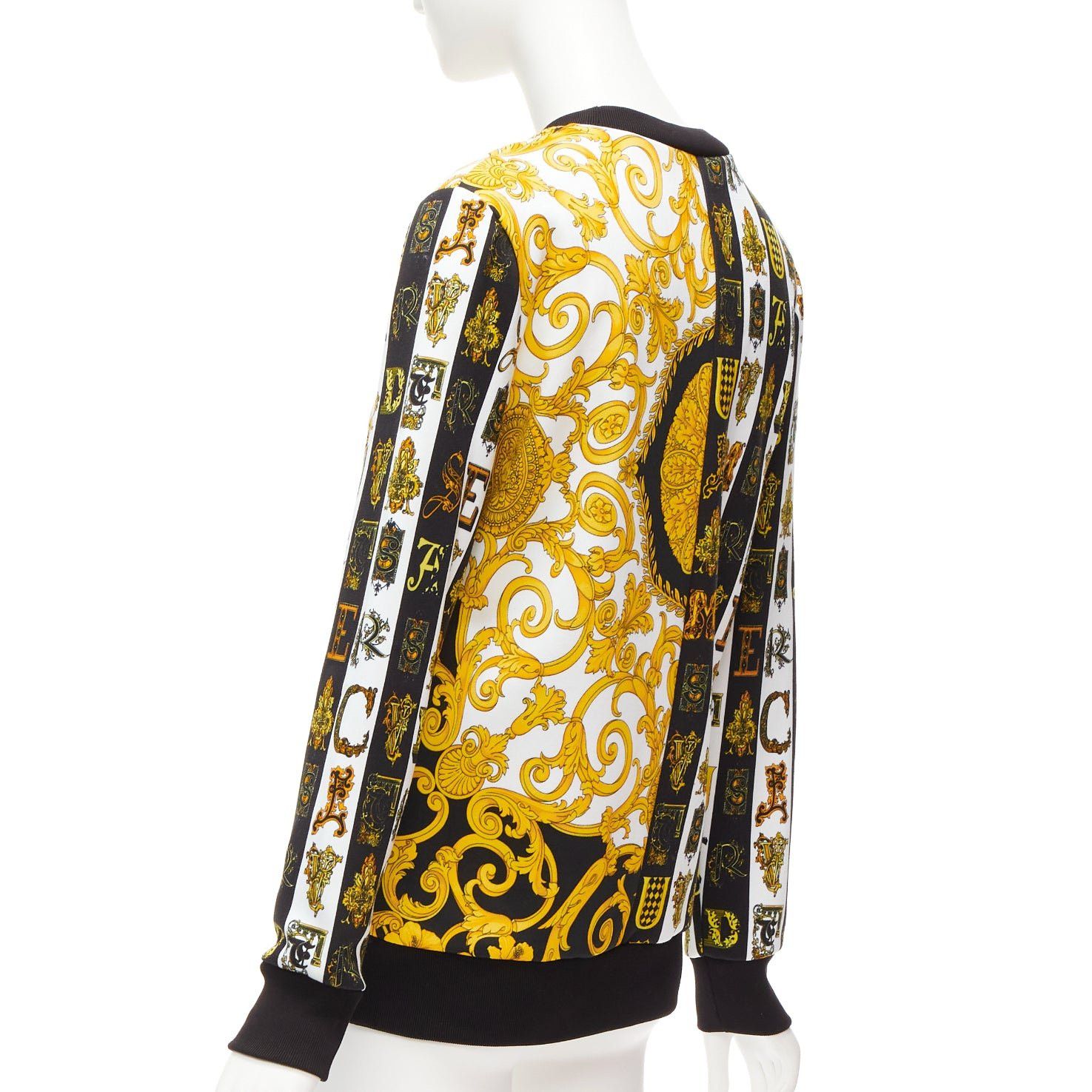 Versace VERSACE mixed archive Barocco print cotton crew neck sweater IT36 XXS Size XS / US 0-2 / IT 36-38 - 5 Thumbnail