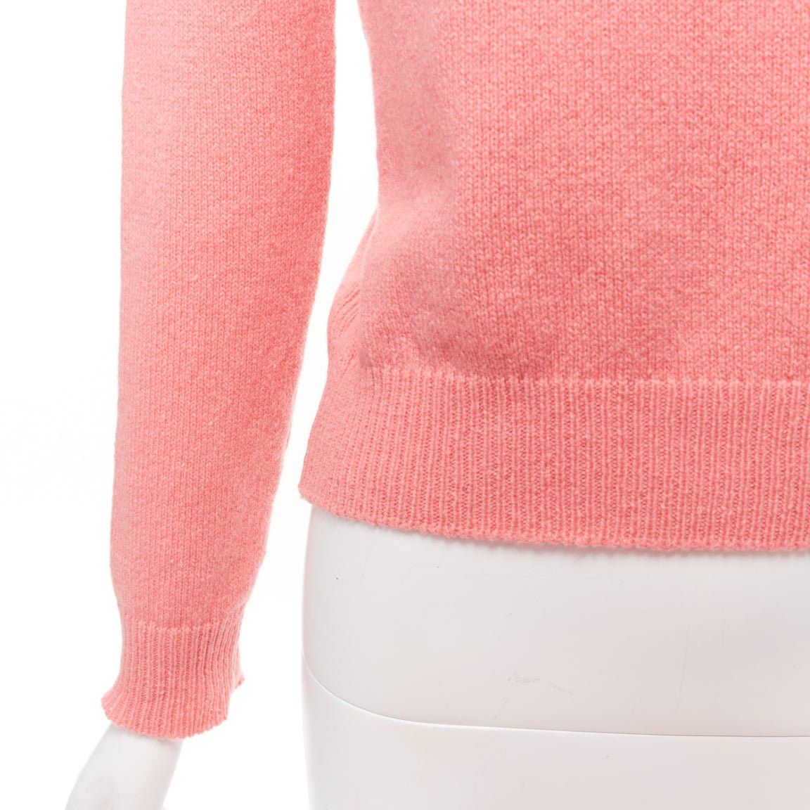 Alberta Ferretti ALBERTA FERRETTI Everyday I Love You pink blue cashmere cropped sweater IT36 XS Size XS / US 0-2 / IT 36-38 - 7 Thumbnail