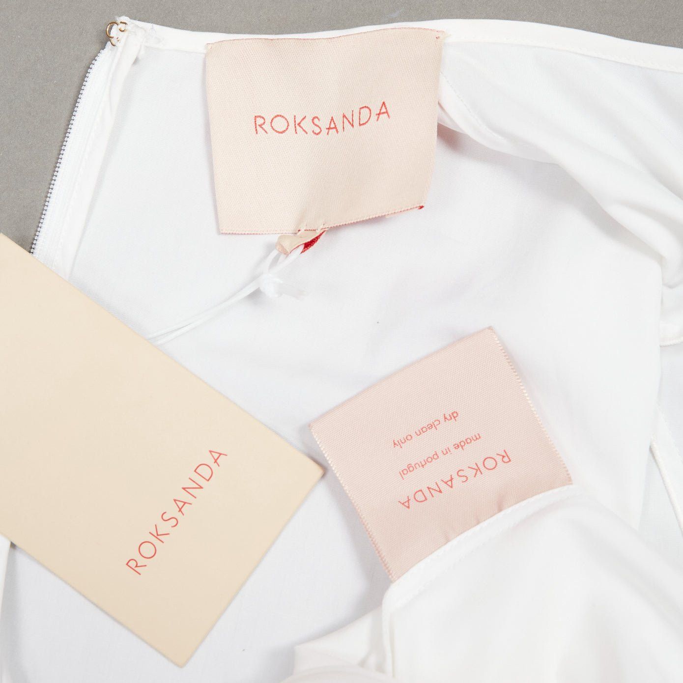 ROKSANDA ROKSANDA Kemi white cotton poplin bow cuff flared sleeve peplum top UK6 XS Size XS / US 0-2 / IT 36-38 - 8 Thumbnail