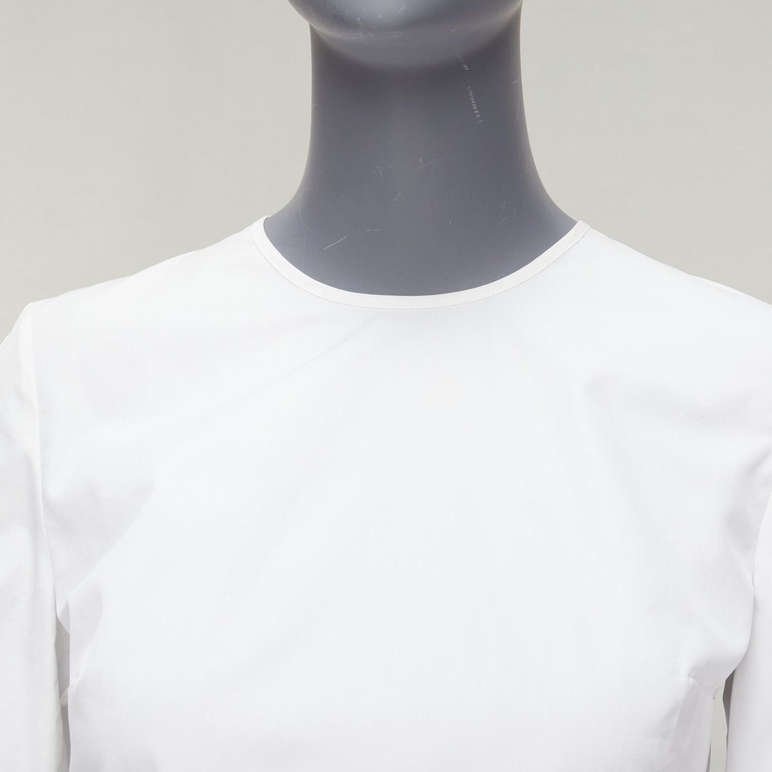 ROKSANDA ROKSANDA Kemi white cotton poplin bow cuff flared sleeve peplum top UK6 XS Size XS / US 0-2 / IT 36-38 - 7 Thumbnail