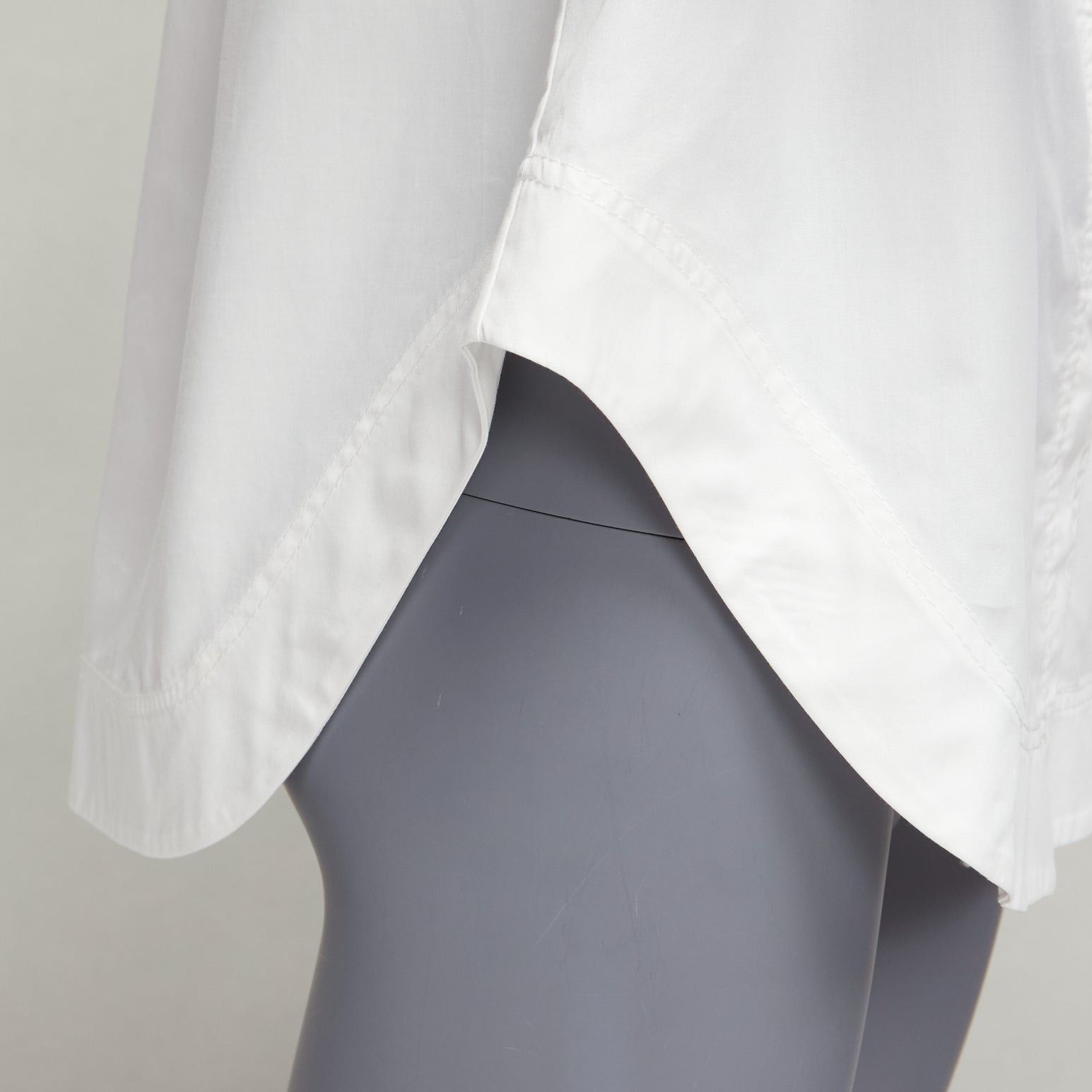Aje AJE white cotton puff shoulder gold button rounded hem shirt AU6 XS Size XS / US 0-2 / IT 36-38 - 8 Thumbnail