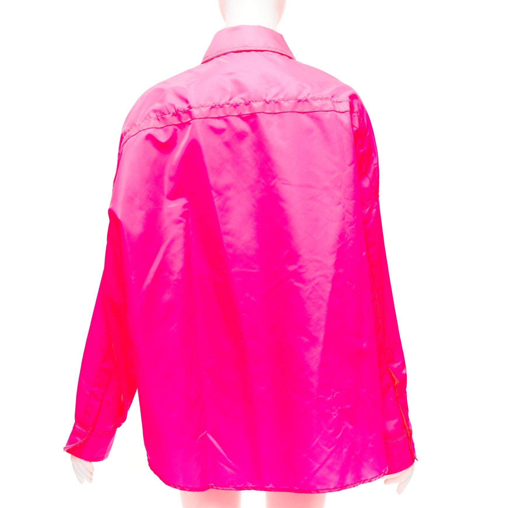 Frankie Shop FRANKIE SHOP Perla hot pink nylon oversized shell shirt jacket XS Size XS / US 0-2 / IT 36-38 - 5 Thumbnail