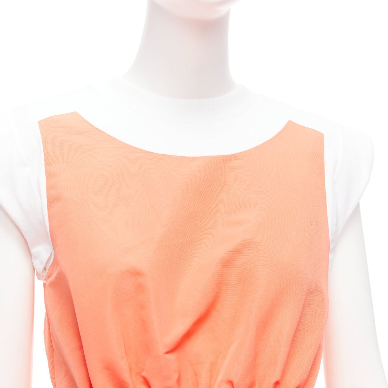 Alexander McQueen ALEXANDER MCQUEEN apricot taffeta Tromp Loeil cotton tank flared dress IT38 XS Size XS / US 0-2 / IT 36-38 - 2 Thumbnail