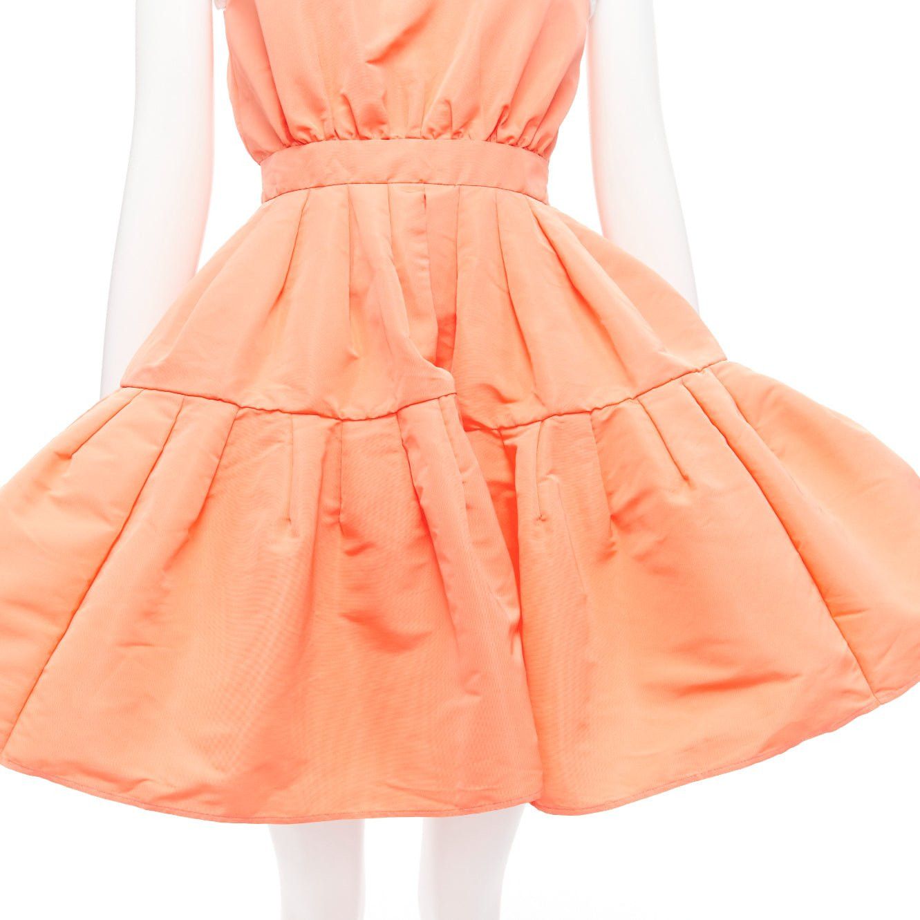 Alexander McQueen ALEXANDER MCQUEEN apricot taffeta Tromp Loeil cotton tank flared dress IT38 XS Size XS / US 0-2 / IT 36-38 - 7 Thumbnail