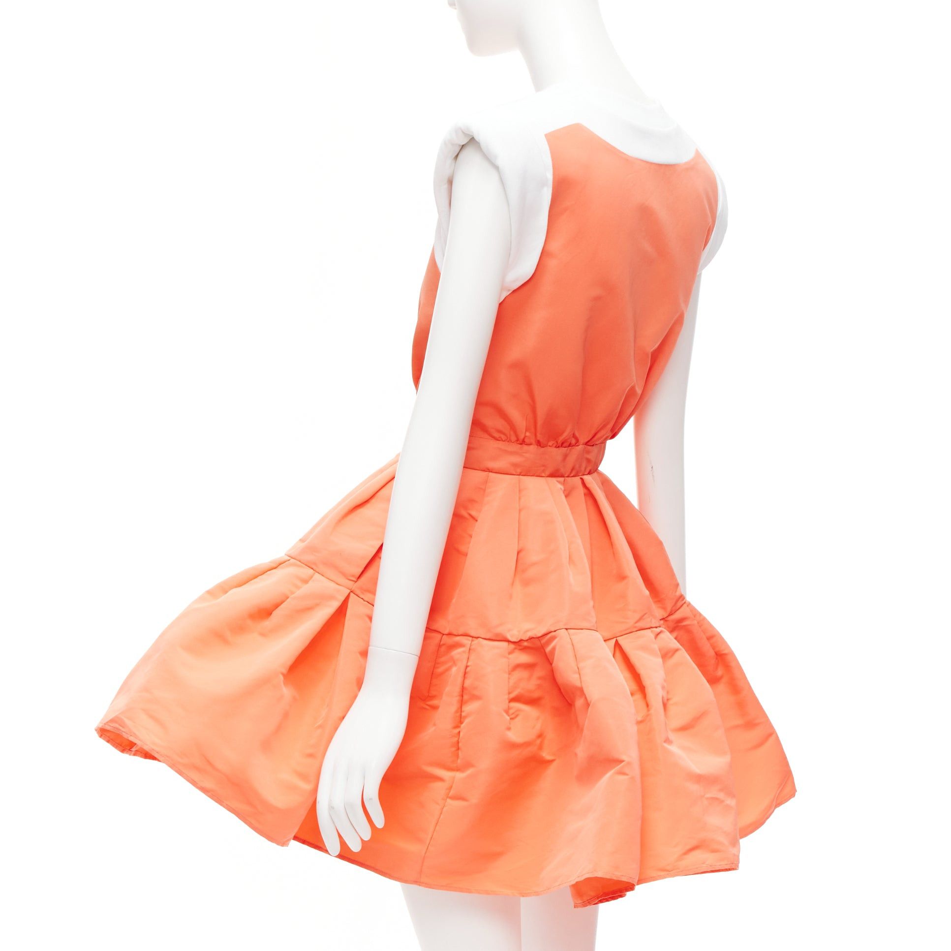 Alexander McQueen ALEXANDER MCQUEEN apricot taffeta Tromp Loeil cotton tank flared dress IT38 XS Size XS / US 0-2 / IT 36-38 - 6 Thumbnail