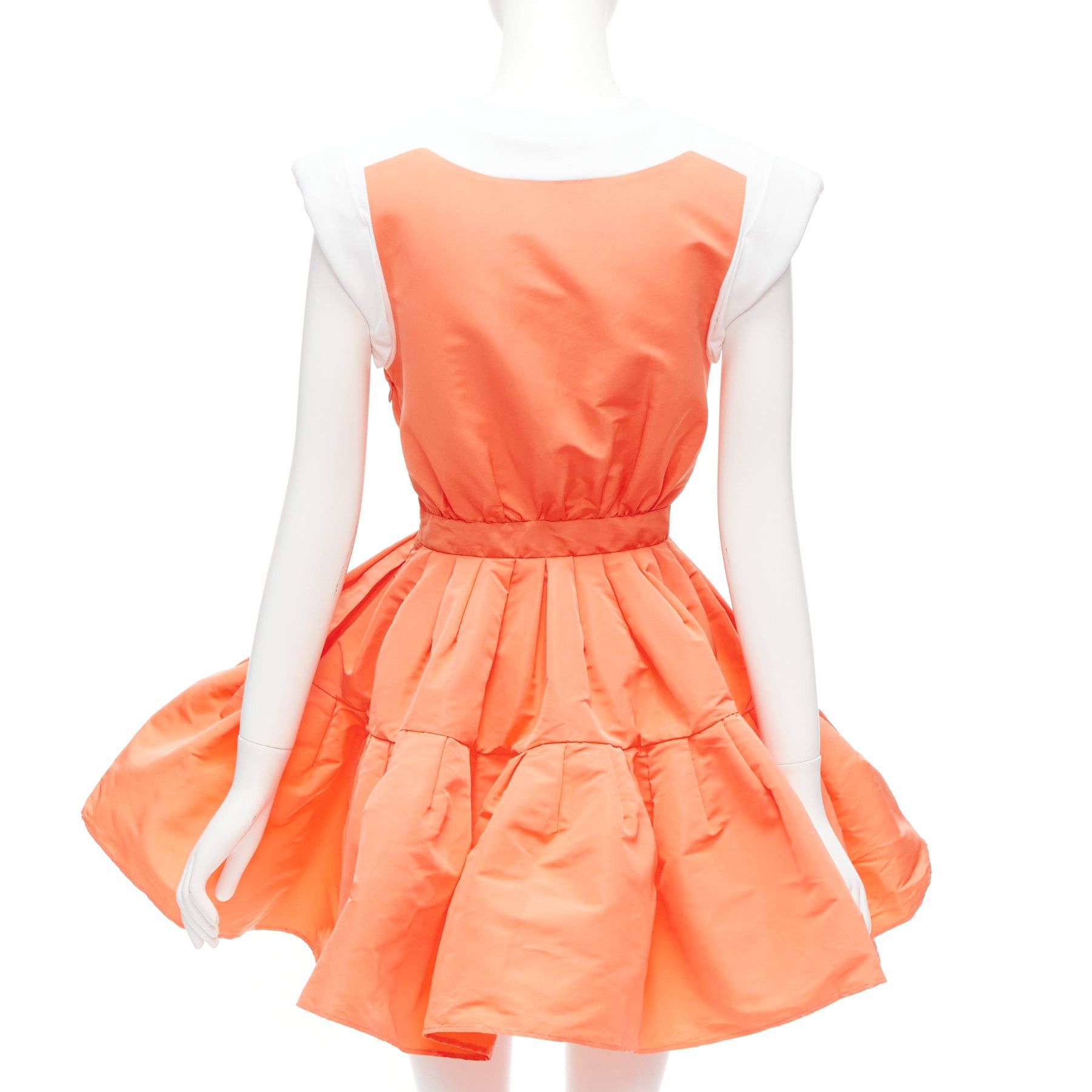 Alexander McQueen ALEXANDER MCQUEEN apricot taffeta Tromp Loeil cotton tank flared dress IT38 XS Size XS / US 0-2 / IT 36-38 - 5 Thumbnail