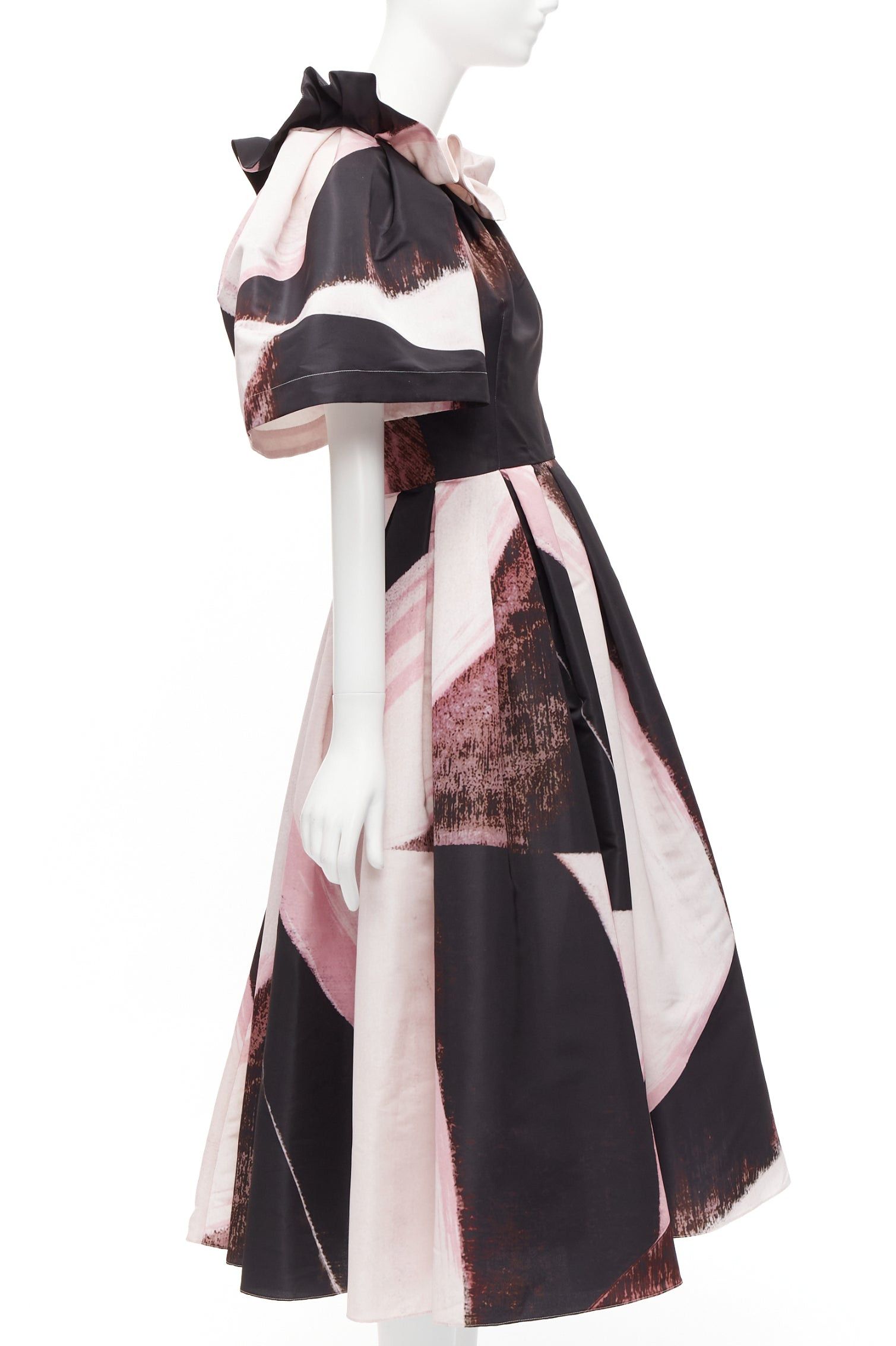 Alexander McQueen ALEXANDER MCQUEEN 2022 Charles Arnoldi Brushstroke print asymmetric gown IT38 XS Size XS / US 0-2 / IT 36-38 - 4 Thumbnail