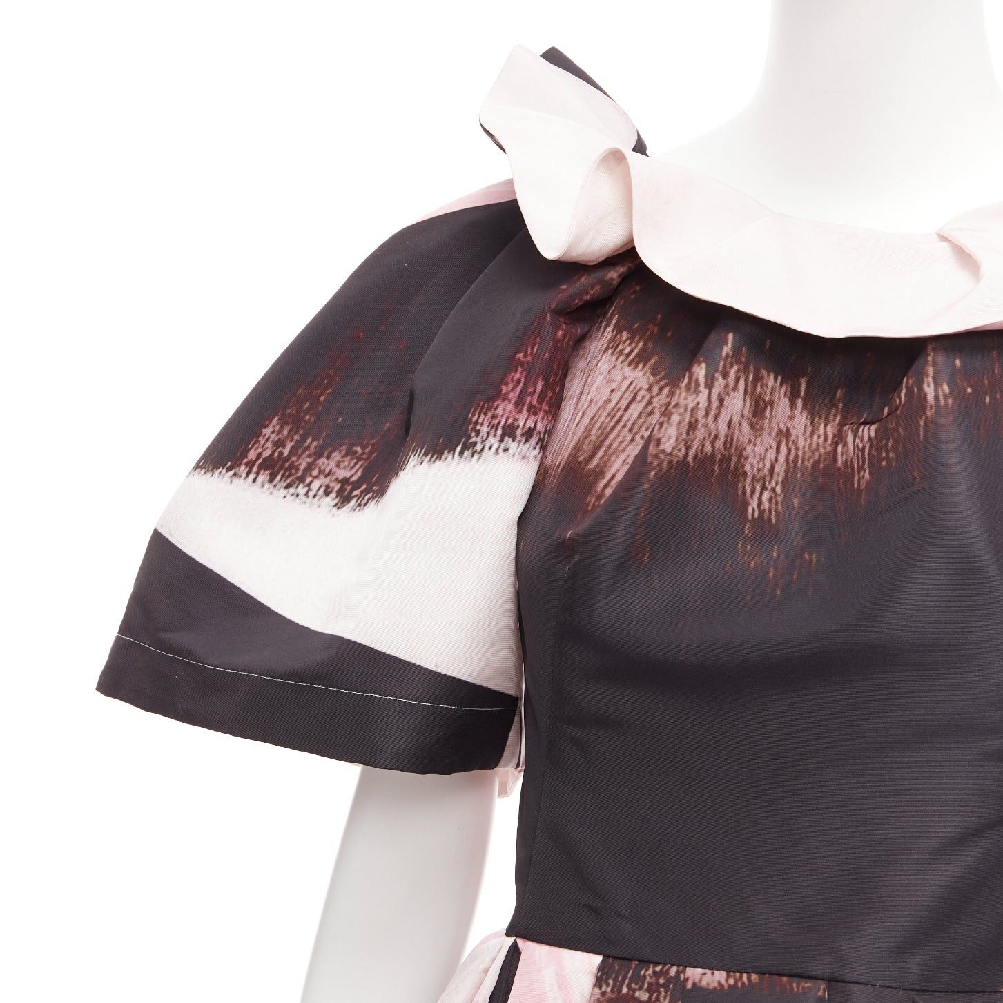 Alexander McQueen ALEXANDER MCQUEEN 2022 Charles Arnoldi Brushstroke print asymmetric gown IT38 XS Size XS / US 0-2 / IT 36-38 - 2 Thumbnail