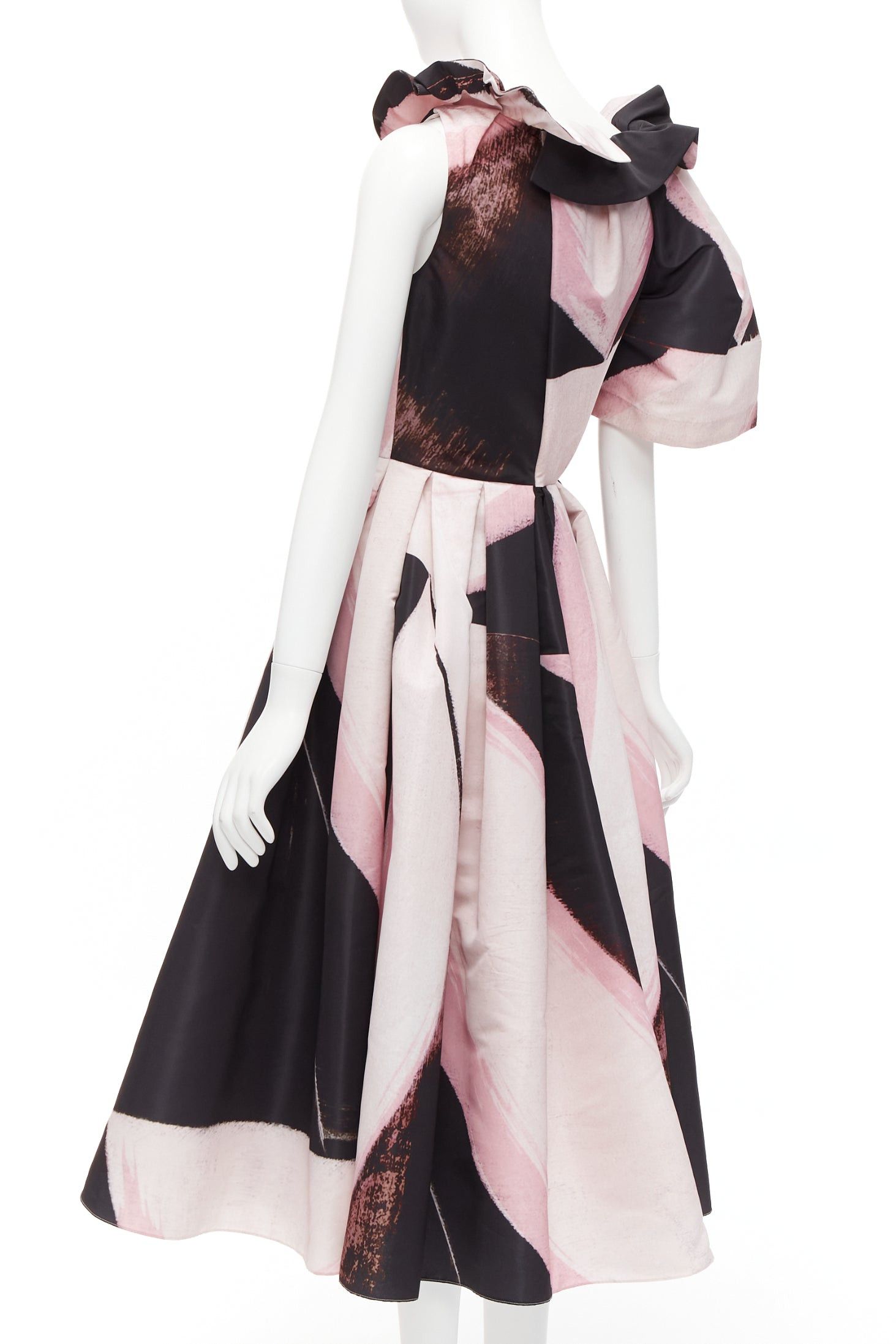Alexander McQueen ALEXANDER MCQUEEN 2022 Charles Arnoldi Brushstroke print asymmetric gown IT38 XS Size XS / US 0-2 / IT 36-38 - 6 Thumbnail