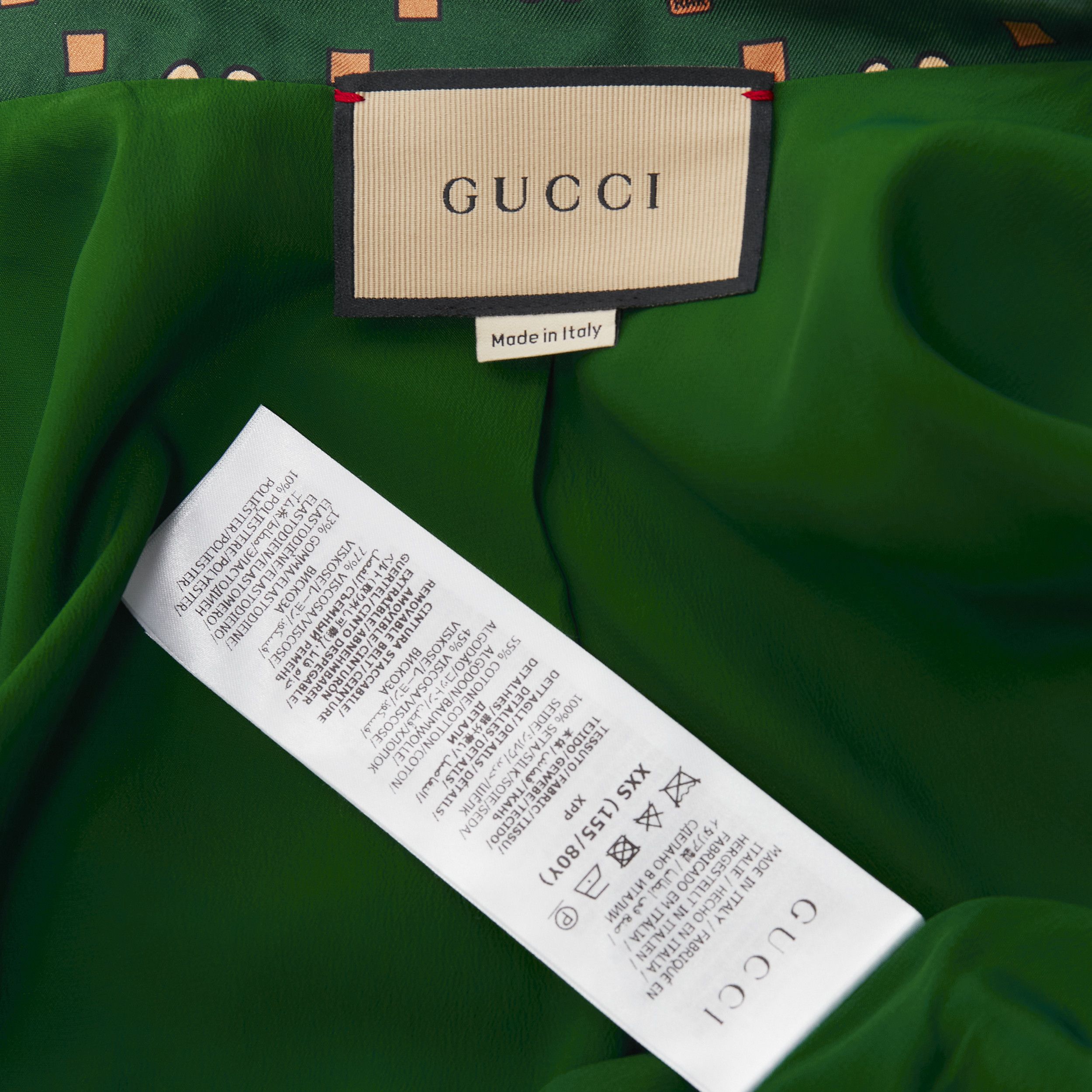 Gucci GUCCI 2023 Pikarar GG logo monogram green orange silk track jacket XXS Size XS / US 0-2 / IT 36-38 - 9 Thumbnail