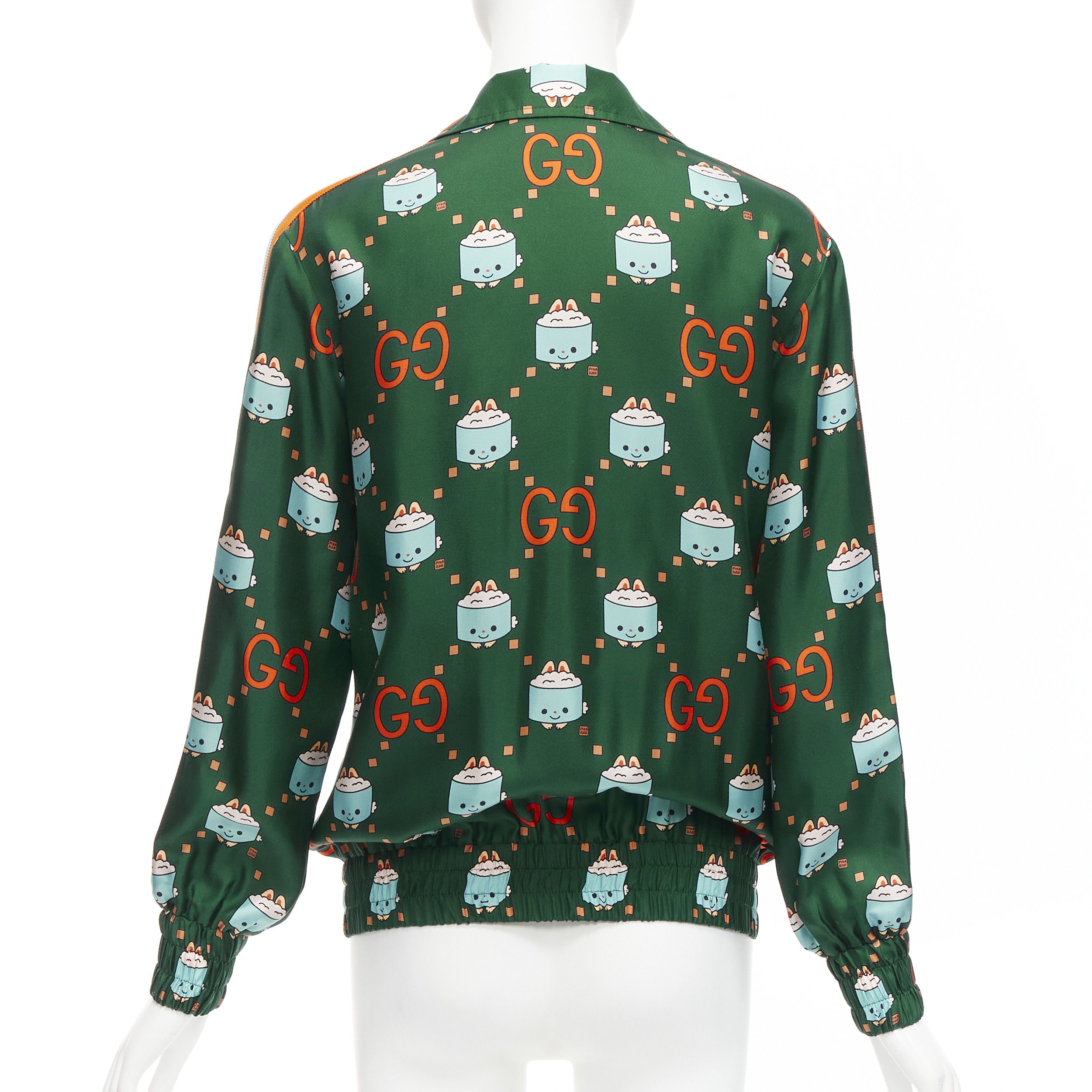 Gucci GUCCI 2023 Pikarar GG logo monogram green orange silk track jacket XXS Size XS / US 0-2 / IT 36-38 - 6 Thumbnail