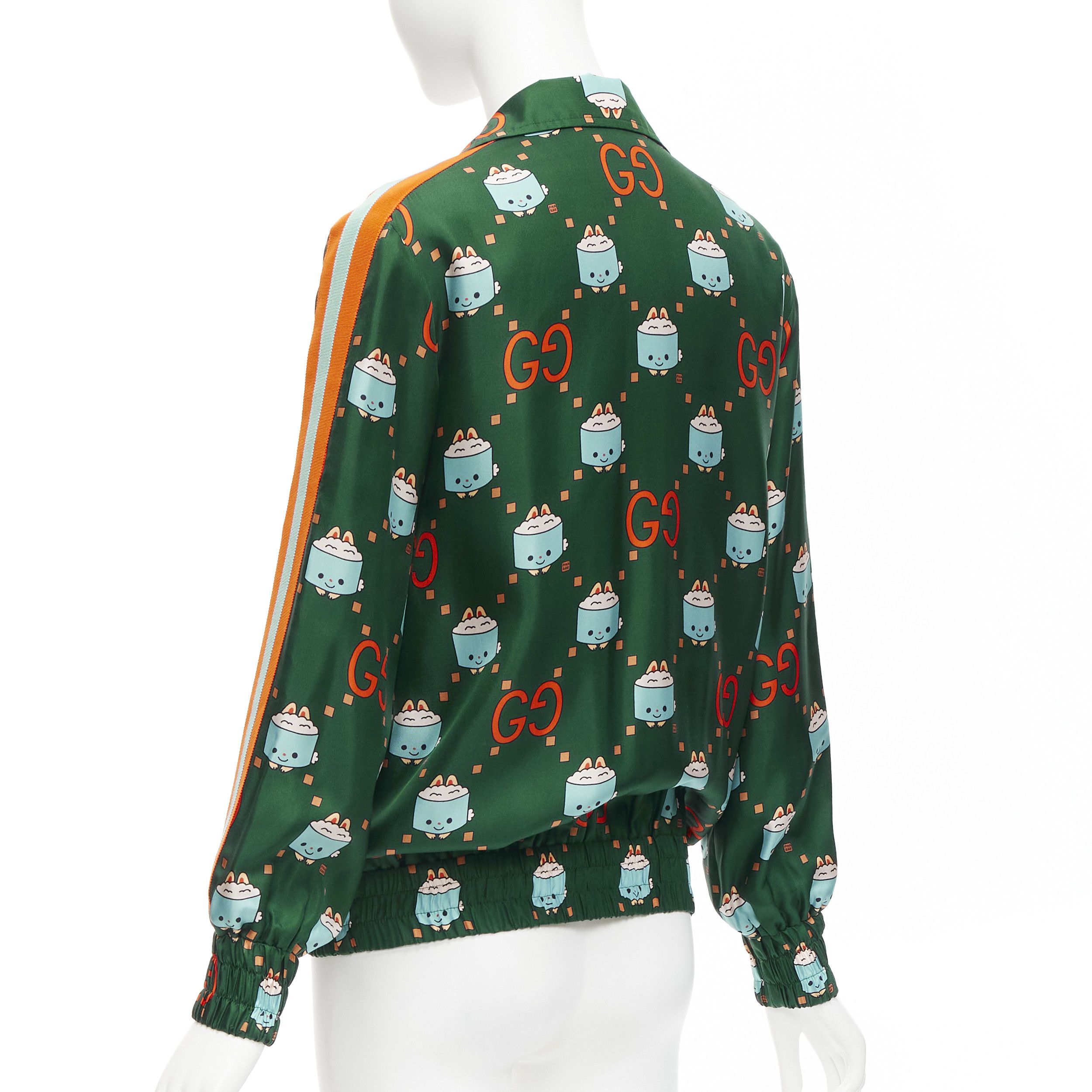 Gucci GUCCI 2023 Pikarar GG logo monogram green orange silk track jacket XXS Size XS / US 0-2 / IT 36-38 - 7 Thumbnail