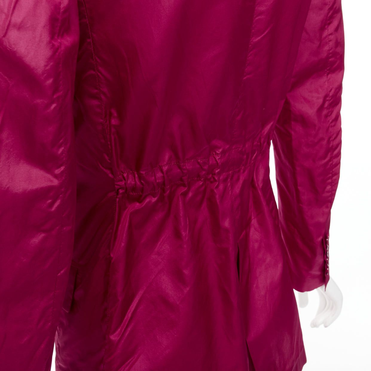 Valentino VALENTINO Piccioli 100% silk raspberry pink cinched waist casual blazer IT36 XXS Size XS / US 0-2 / IT 36-38 - 2 Thumbnail