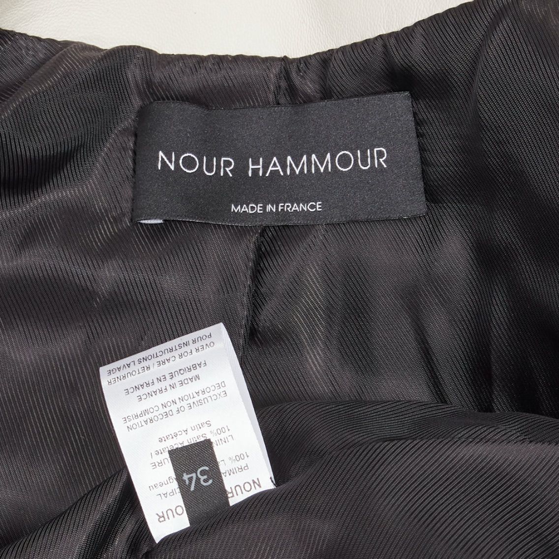 Nour Hammour NOUR HAMMOUR cream lambskin fringe silver studs western biker jacket FR34 XS Size XXS / US 00 / IT 34 - 12 Thumbnail