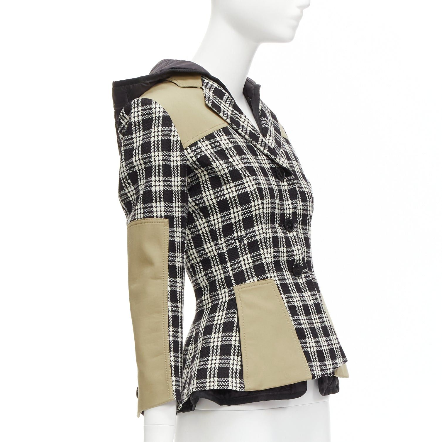 Dior CHRISTIAN DIOR 2022 black white virgin wool Cannage lined bar jacket FR34 XS Size XS / US 0-2 / IT 36-38 - 4 Thumbnail