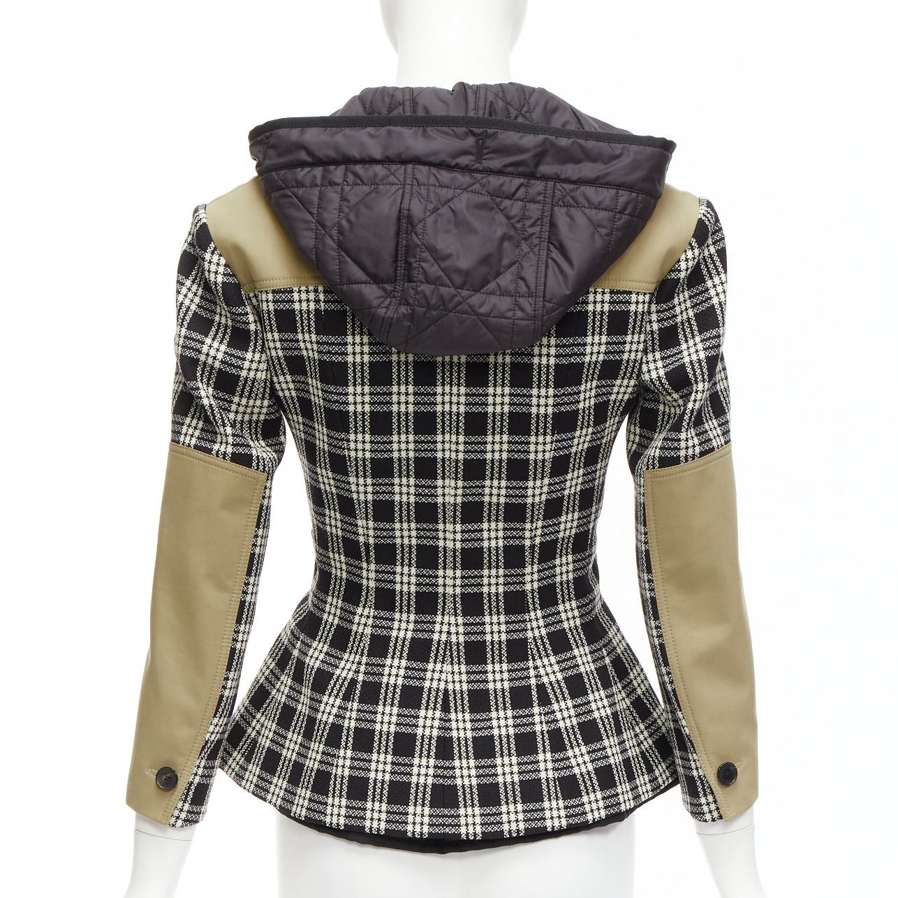 Dior CHRISTIAN DIOR 2022 black white virgin wool Cannage lined bar jacket FR34 XS Size XS / US 0-2 / IT 36-38 - 6 Thumbnail