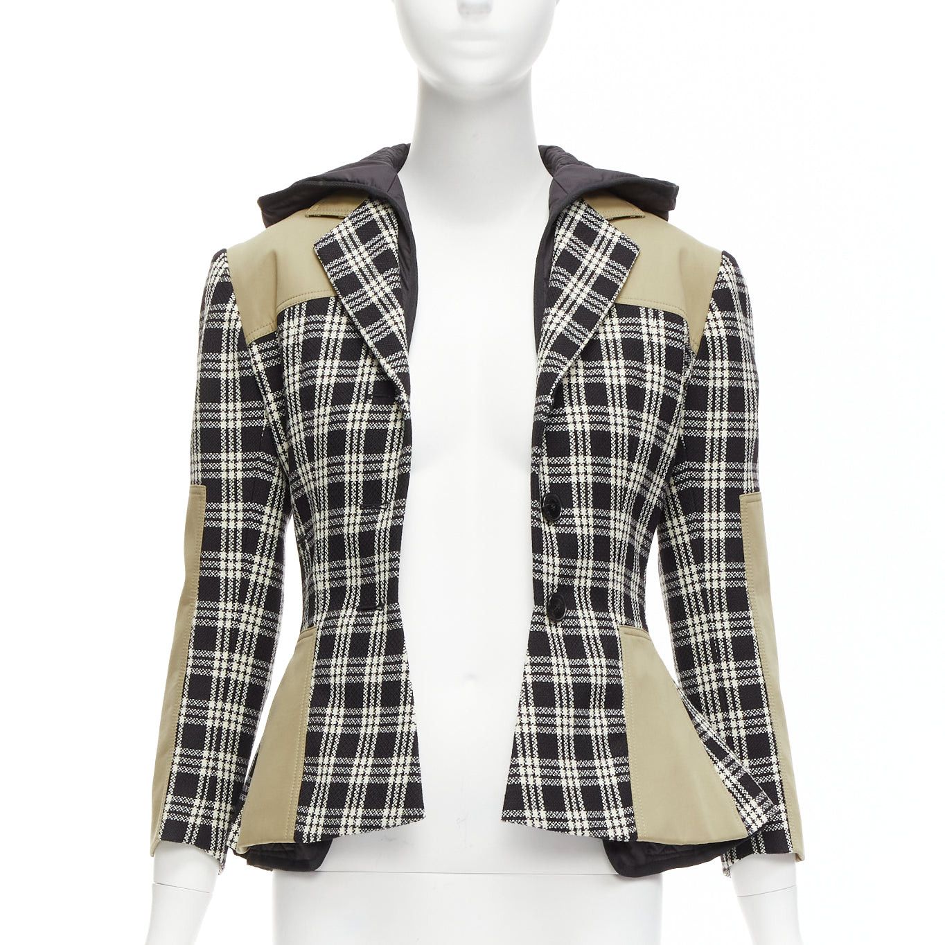 Dior CHRISTIAN DIOR 2022 black white virgin wool Cannage lined bar jacket FR34 XS Size XS / US 0-2 / IT 36-38 - 3 Thumbnail