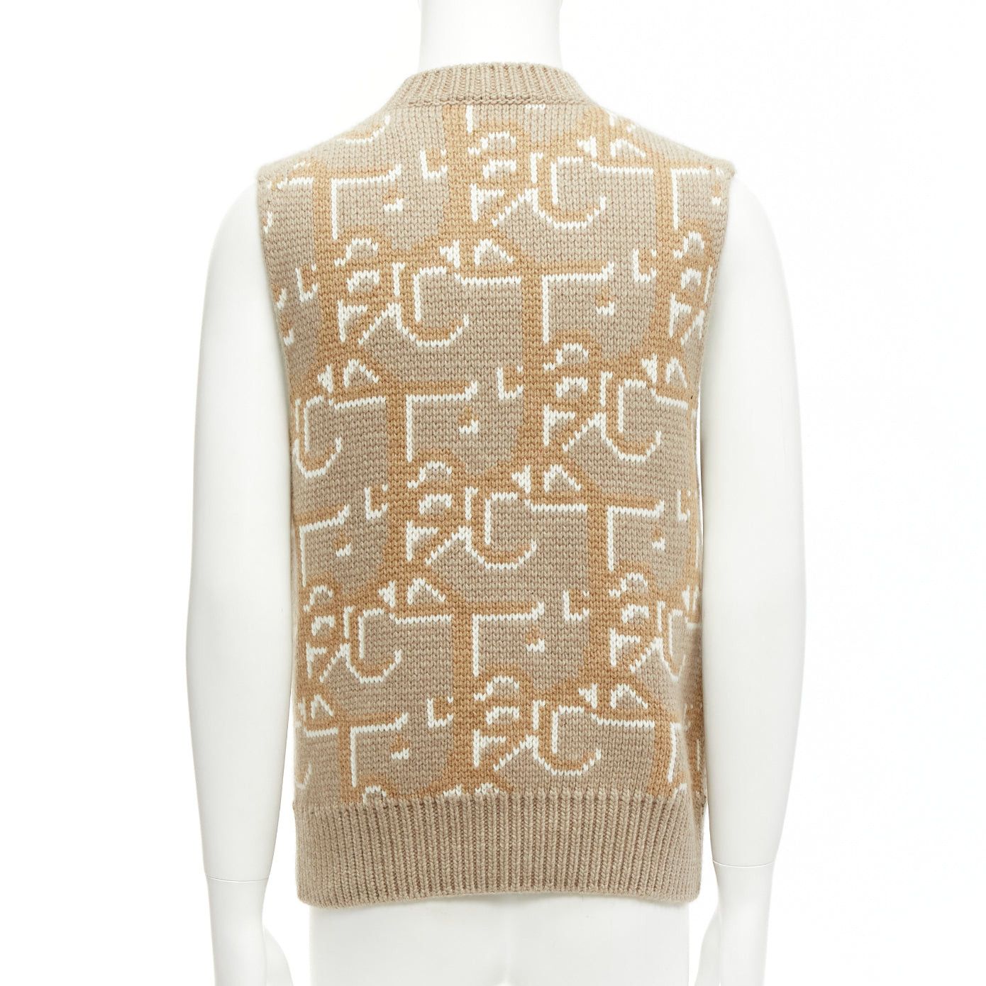 Dior DIOR 2022 Travis Scott Cactus Jack 100% cashmere monogram sweater vest XXS Size US XXS / EU 40 - 5 Thumbnail