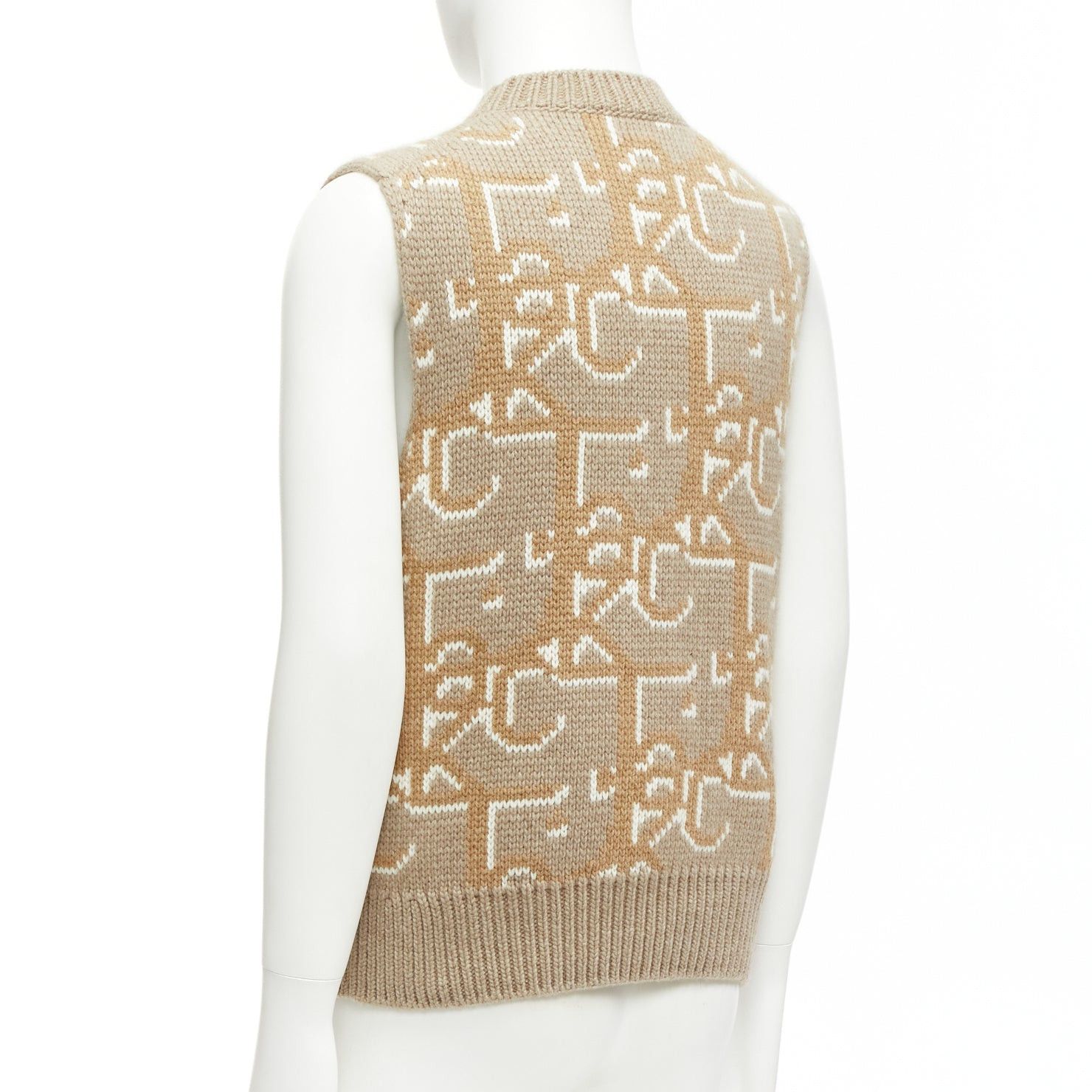 Dior DIOR 2022 Travis Scott Cactus Jack 100% cashmere monogram sweater vest XXS Size US XXS / EU 40 - 6 Thumbnail