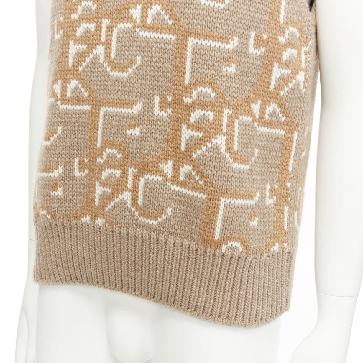 Dior DIOR 2022 Travis Scott Cactus Jack 100% cashmere monogram sweater vest XXS Size US XXS / EU 40 - 7 Thumbnail