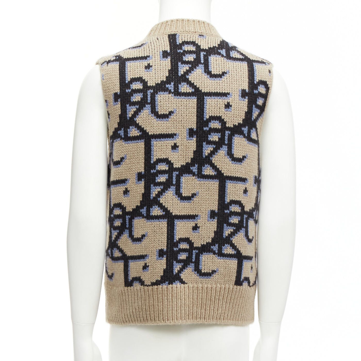 Dior DIOR 2022 Travis Scott Cactus Jack 100% cashmere monogram sweater vest XXS Size US XXS / EU 40 - 5 Thumbnail