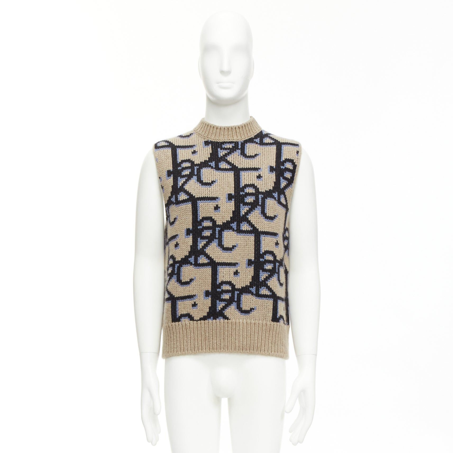 Dior DIOR 2022 Travis Scott Cactus Jack 100% cashmere monogram sweater vest XXS Size US XXS / EU 40 - 9 Thumbnail