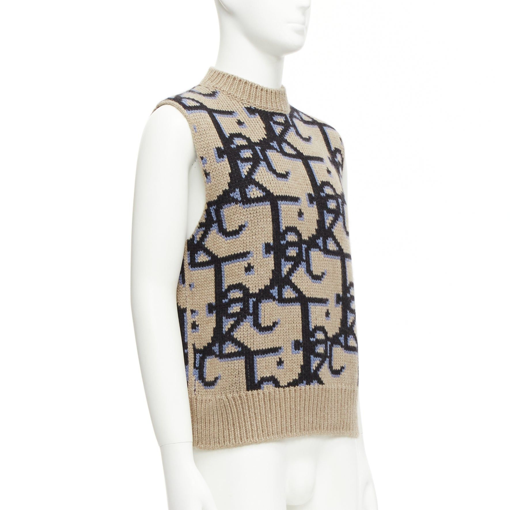 Dior DIOR 2022 Travis Scott Cactus Jack 100% cashmere monogram sweater vest XXS Size US XXS / EU 40 - 3 Thumbnail