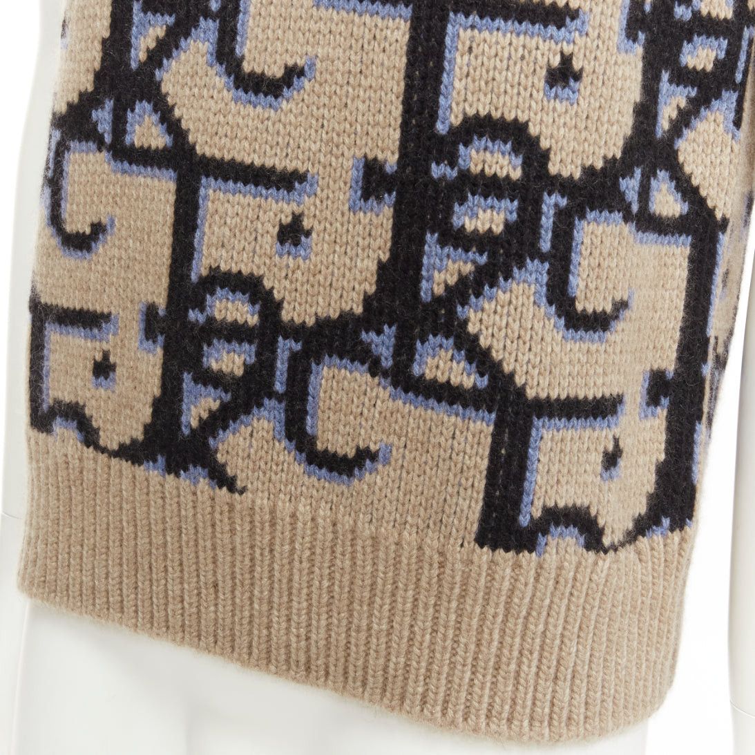 Dior DIOR 2022 Travis Scott Cactus Jack 100% cashmere monogram sweater vest XXS Size US XXS / EU 40 - 7 Thumbnail