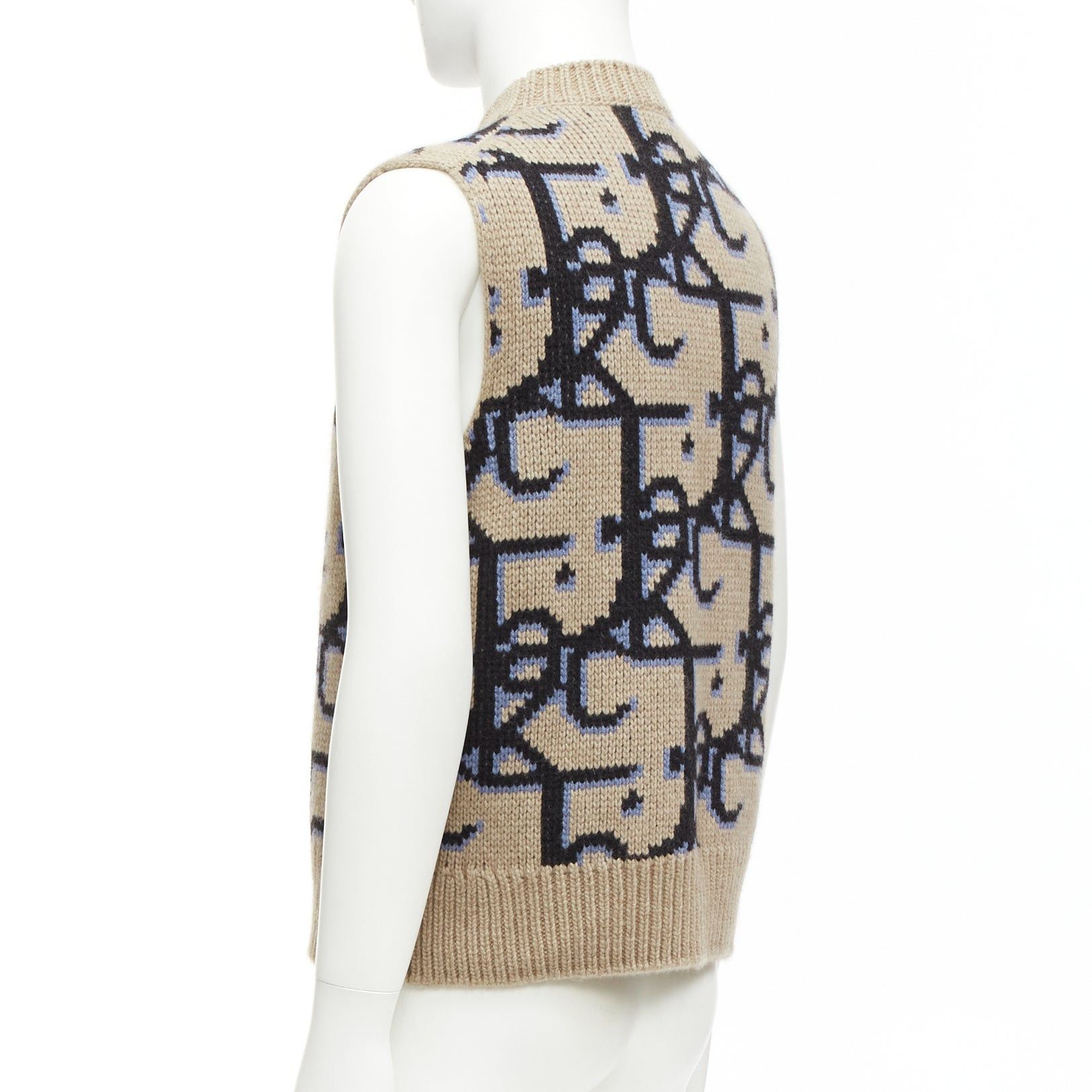 Dior DIOR 2022 Travis Scott Cactus Jack 100% cashmere monogram sweater vest XXS Size US XXS / EU 40 - 6 Thumbnail