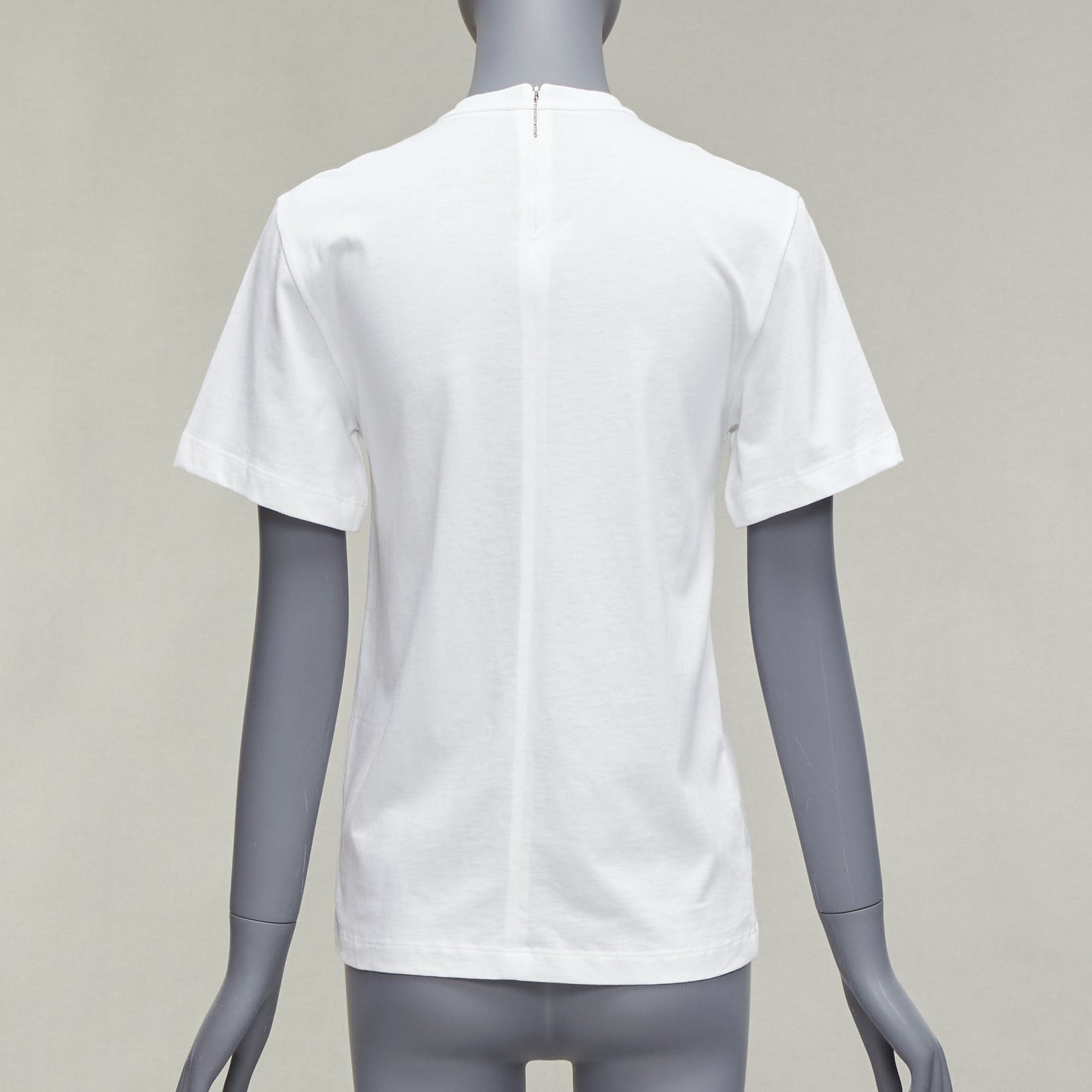Christopher Kane CHRISTOPHER KANE crystal rhinestone dome stud necklace white cotton tshirt XS Size S / US 4 / IT 40 - 5 Thumbnail