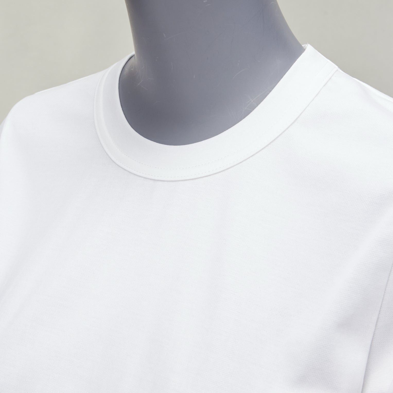 Noir Kei Ninomiya NOIR KEI NINOMIYA 2018 white cotton tulle overlay ruched sleeve tshirt XS Size XS / US 0-2 / IT 36-38 - 7 Thumbnail