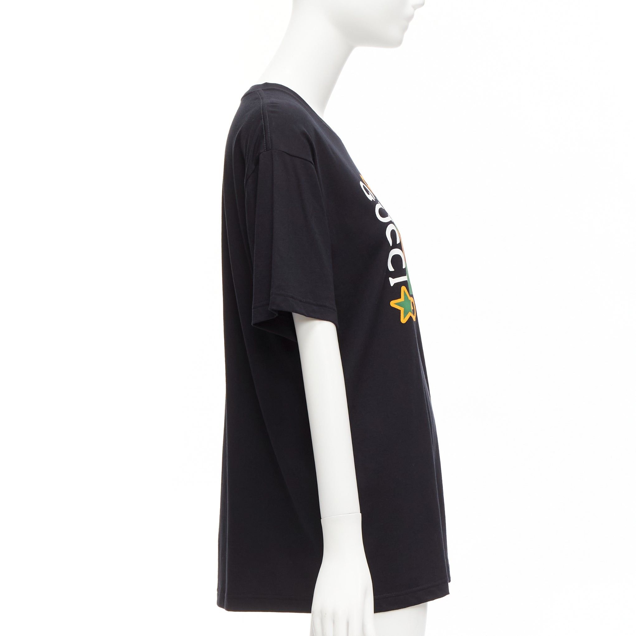 Gucci GUCCI black Vintage GG box logo cotton long relaxed tshirt XXS Size XS / US 0-2 / IT 36-38 - 4 Thumbnail