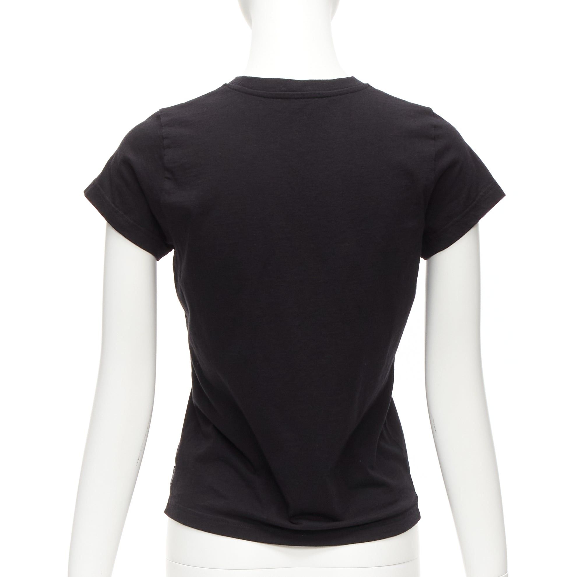Balenciaga BALENCIAGA 2018 black You Are The World rainbow globe print cropped tshirt XS Size S / US 4 / IT 40 - 5 Thumbnail
