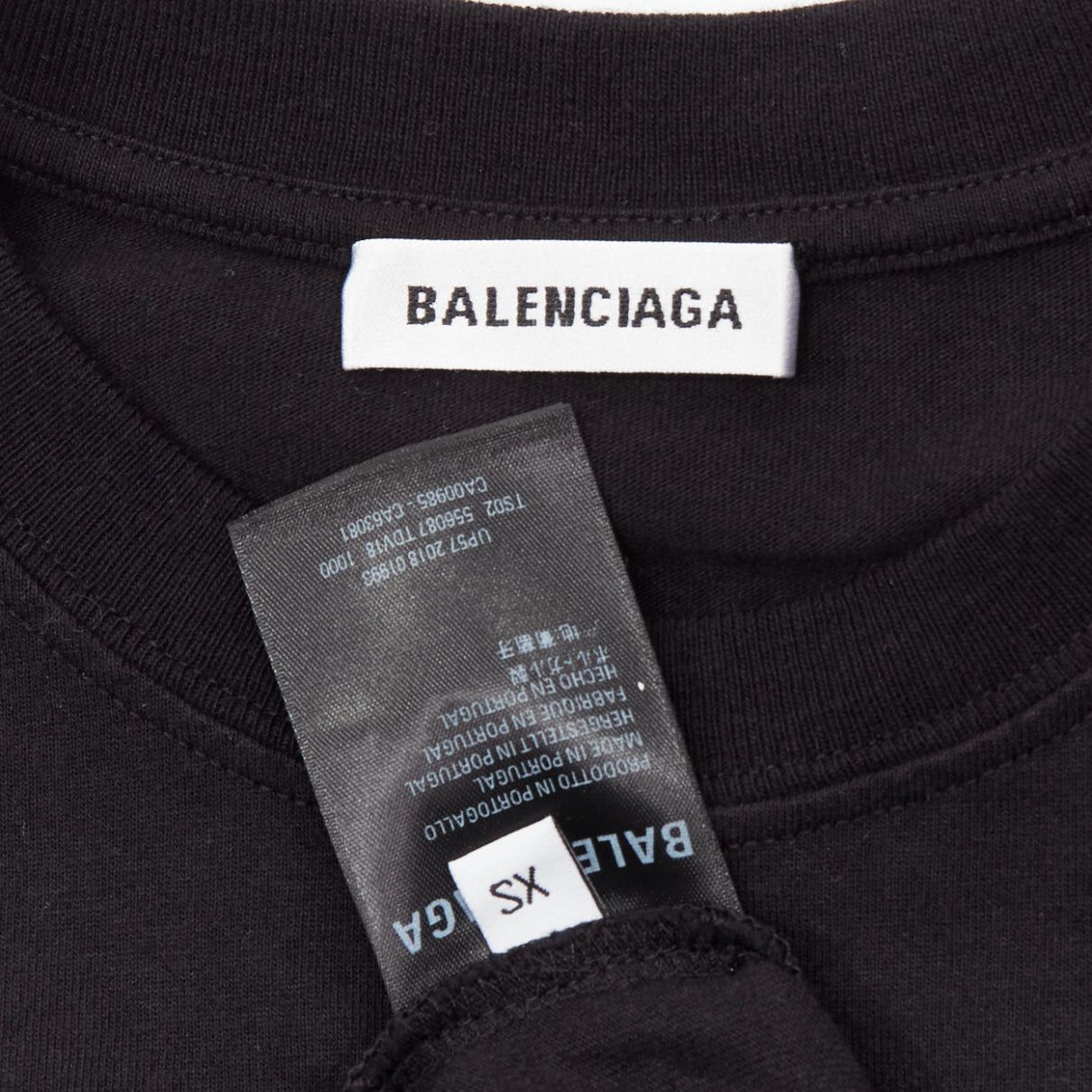 Balenciaga BALENCIAGA 2018 black You Are The World rainbow globe print cropped tshirt XS Size S / US 4 / IT 40 - 8 Thumbnail