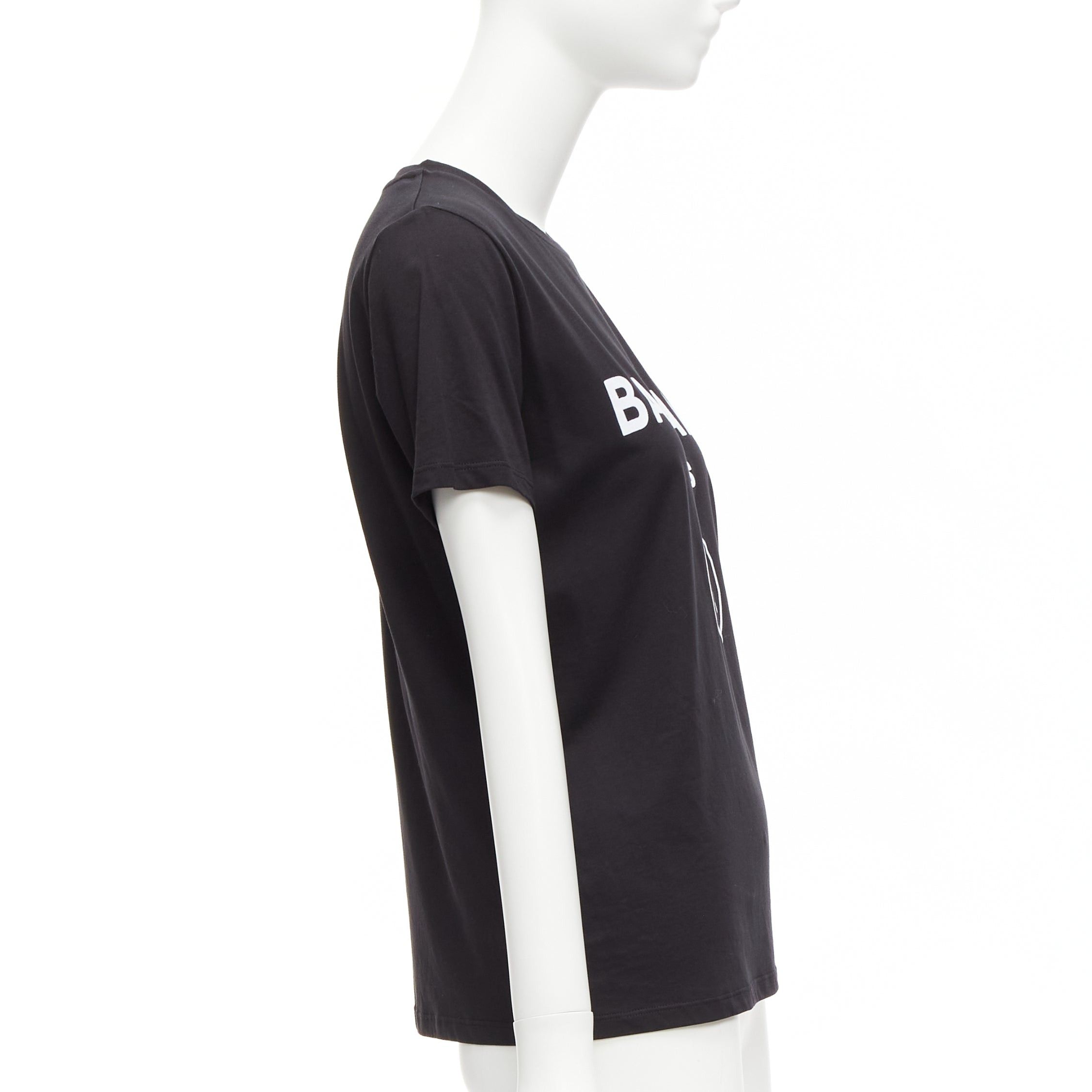 Balmain BALMAIN black white B logo gold military buttons tshirt FR34 XXS Size XS / US 0-2 / IT 36-38 - 4 Thumbnail