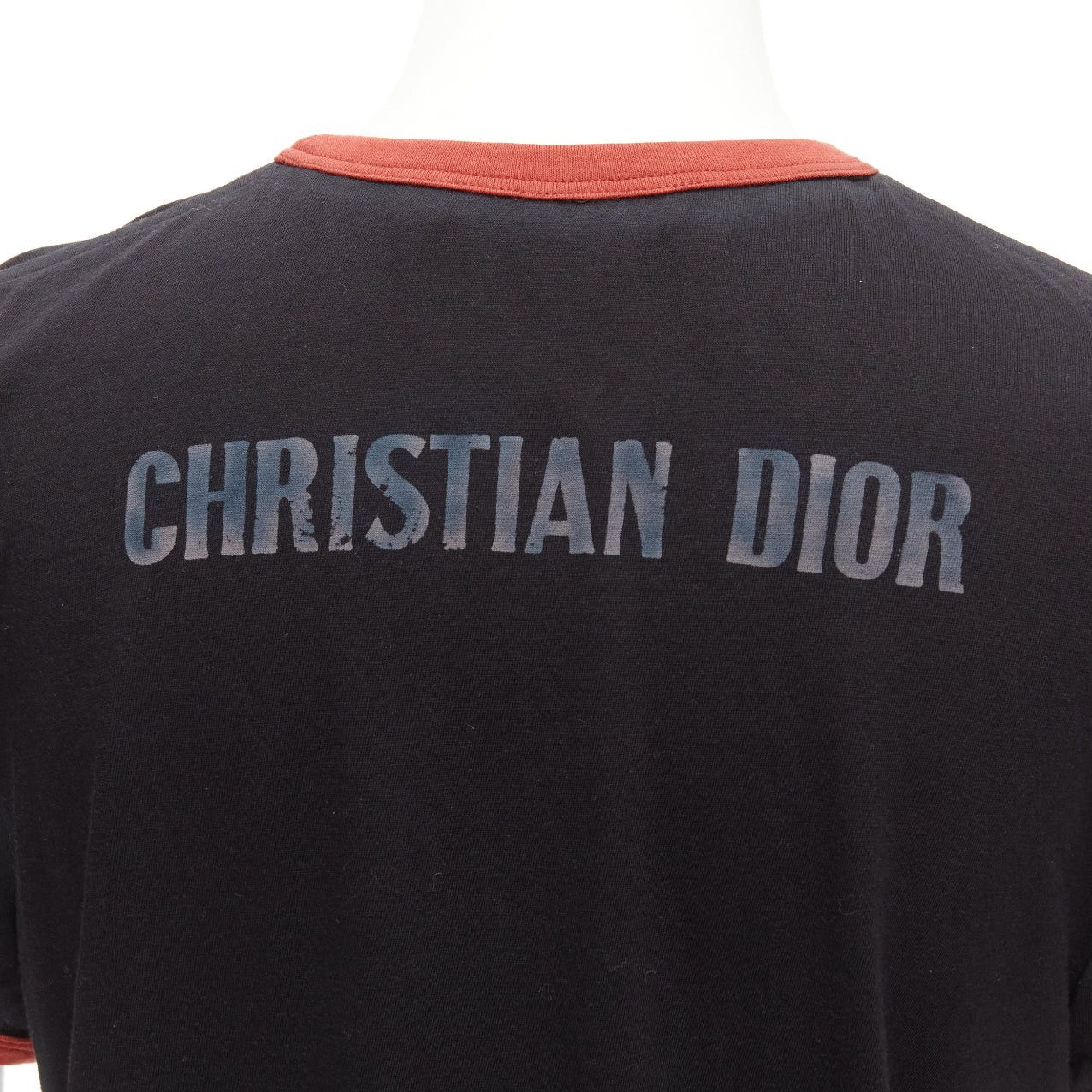 Dior rare DIOR Valentines black red J'adior Paris vintage print ringer tshirt XS Size S / US 4 / IT 40 - 2 Thumbnail