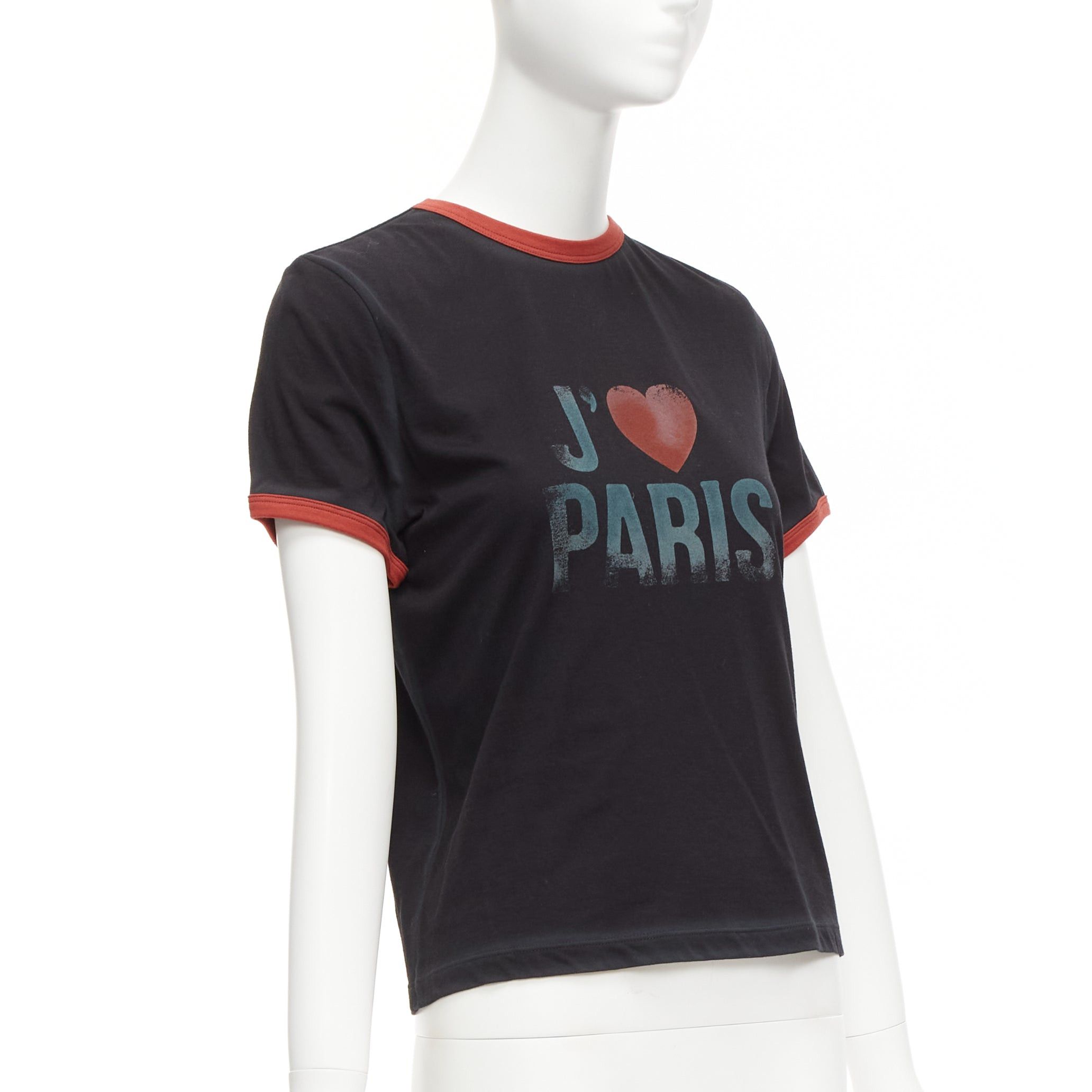 Dior rare DIOR Valentines black red J'adior Paris vintage print ringer tshirt XS Size S / US 4 / IT 40 - 3 Thumbnail