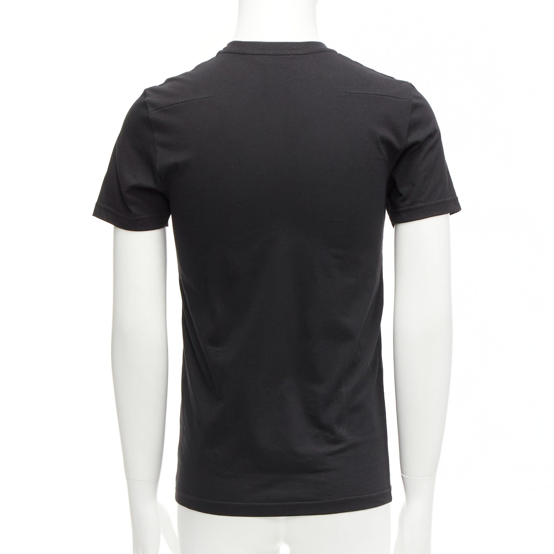 Dior DIOR HOMME black cotton gold bee embroidered fitted tshirt XXS Size US XXS / EU 40 - 5 Thumbnail