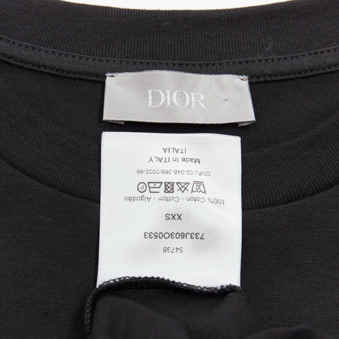 Dior DIOR HOMME black cotton gold bee embroidered fitted tshirt XXS Size US XXS / EU 40 - 8 Thumbnail
