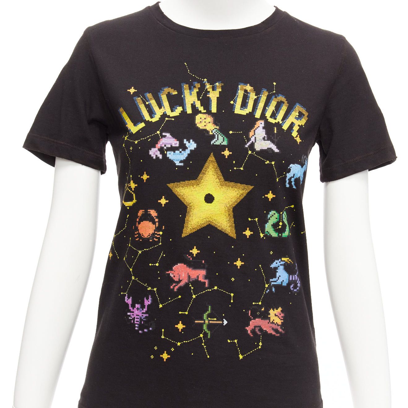 Dior DIOR Lucky Dior yellow logo astrology star bee print crew neck tshirt XS Size S / US 4 / IT 40 - 7 Thumbnail