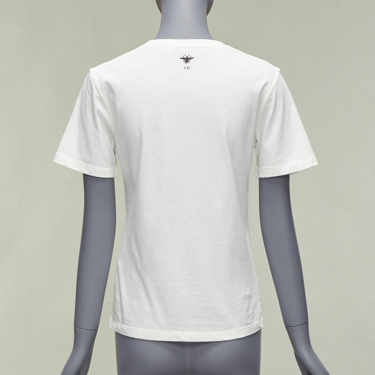 Dior DIOR Lucky Dior Zodiac Pixel print white cotton linen short sleeve tshirt XS Size S / US 4 / IT 40 - 5 Thumbnail