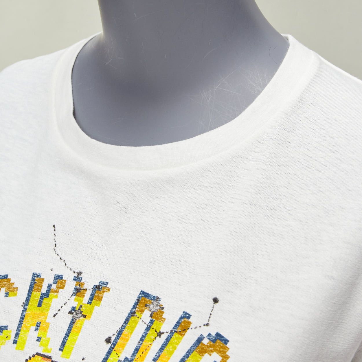 Dior DIOR Lucky Dior Zodiac Pixel print white cotton linen short sleeve tshirt XS Size S / US 4 / IT 40 - 8 Thumbnail