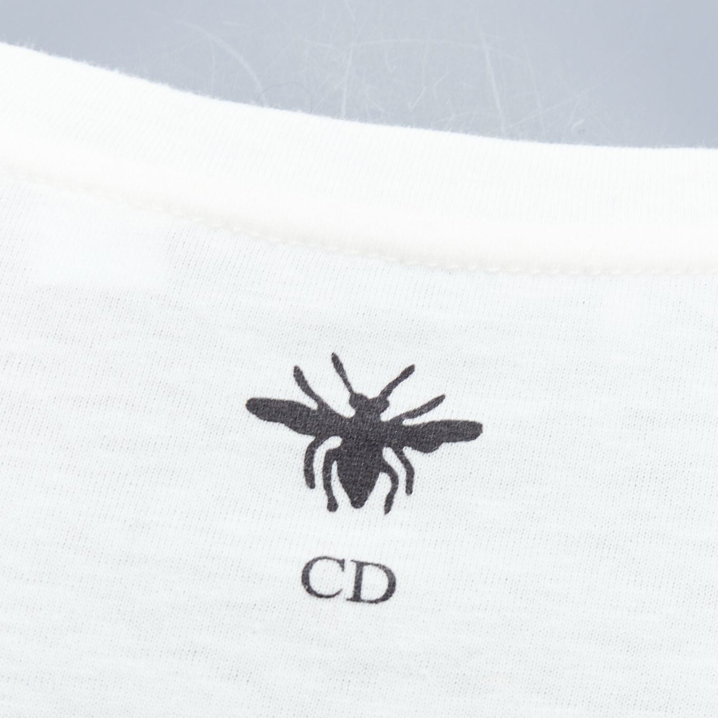 Dior DIOR navy double bird astrology print white cotton linen short sleeve tshirt XS Size S / US 4 / IT 40 - 2 Thumbnail