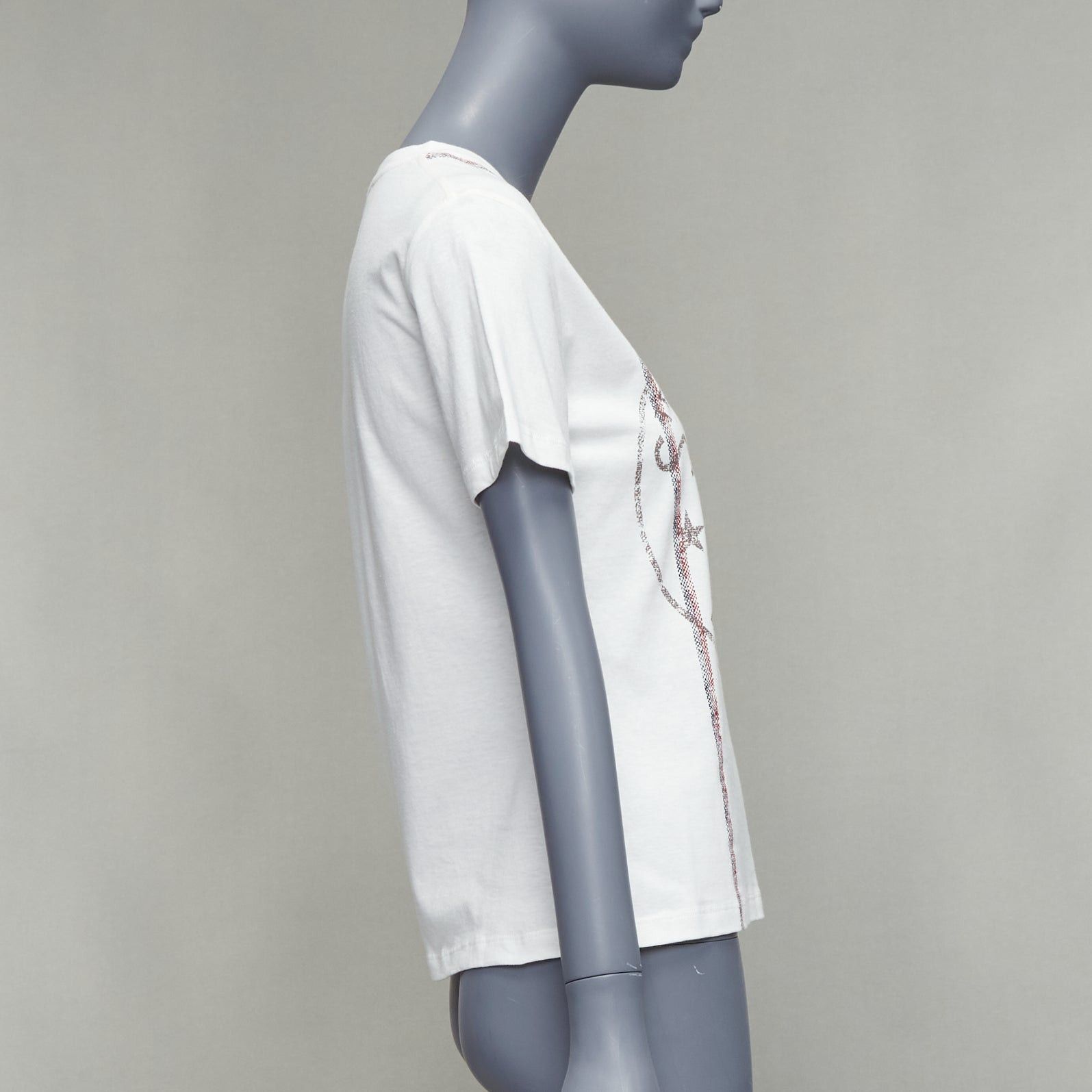 Dior CHRISTIAN DIOR 2022 L'union fait le Force white cotton linen stamp tee XS Size S / US 4 / IT 40 - 4 Thumbnail