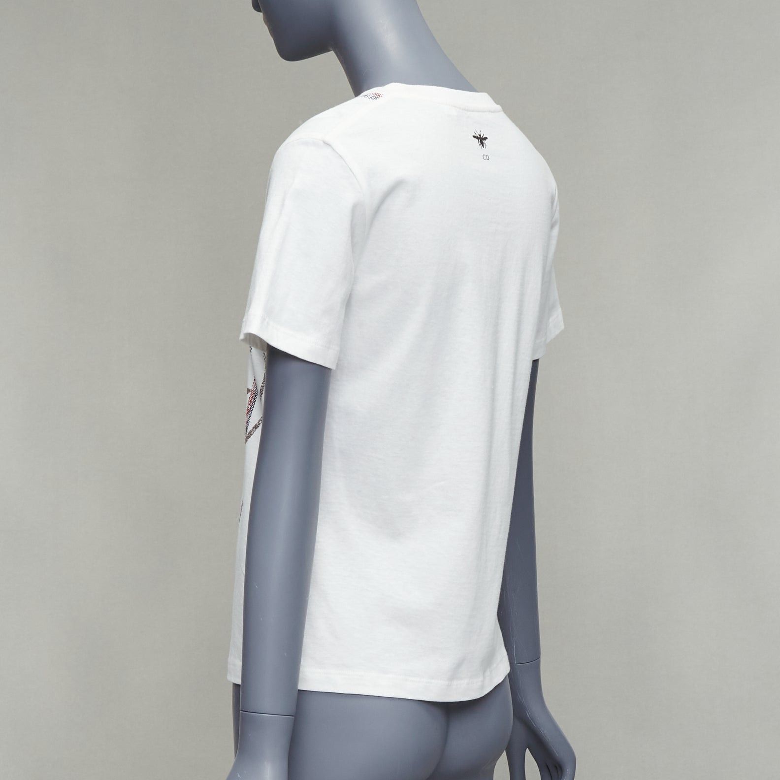 Dior CHRISTIAN DIOR 2022 L'union fait le Force white cotton linen stamp tee XS Size S / US 4 / IT 40 - 6 Thumbnail