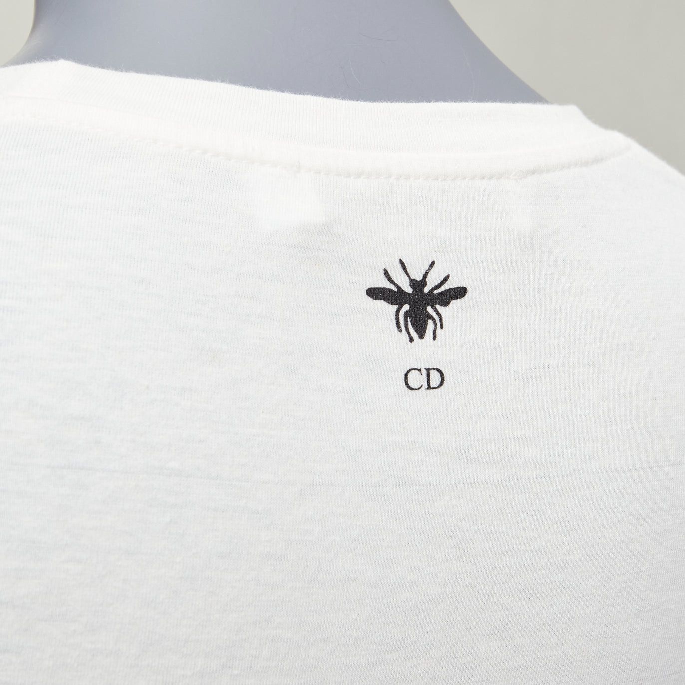 Dior DIOR Vibe blue star logo graphic print white cotton linen short sleeve tshirt XS Size S / US 4 / IT 40 - 2 Thumbnail