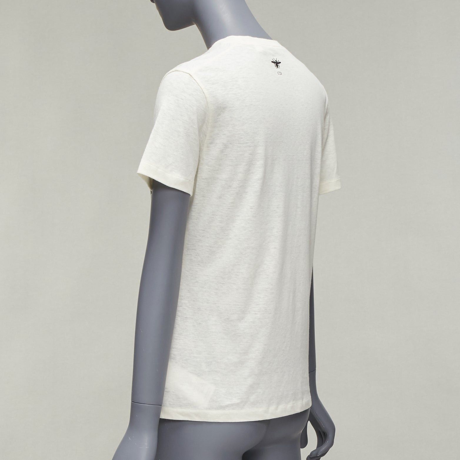 Dior DIOR Brutal Journey OF The Heart graphic print ecru cotton linen tshirt XS Size S / US 4 / IT 40 - 6 Thumbnail