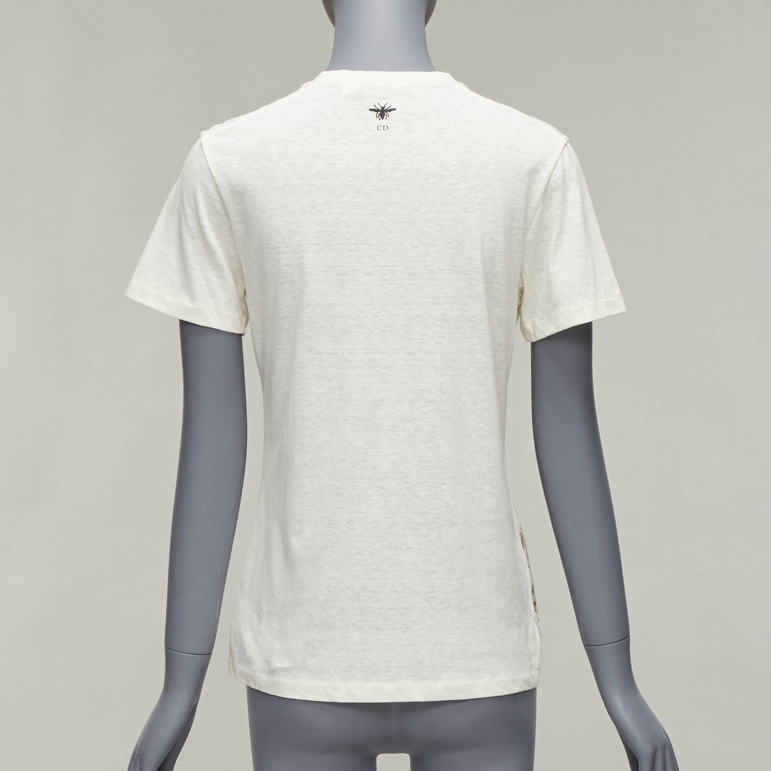Dior DIOR Brutal Journey OF The Heart graphic print ecru cotton linen tshirt XS Size S / US 4 / IT 40 - 5 Thumbnail