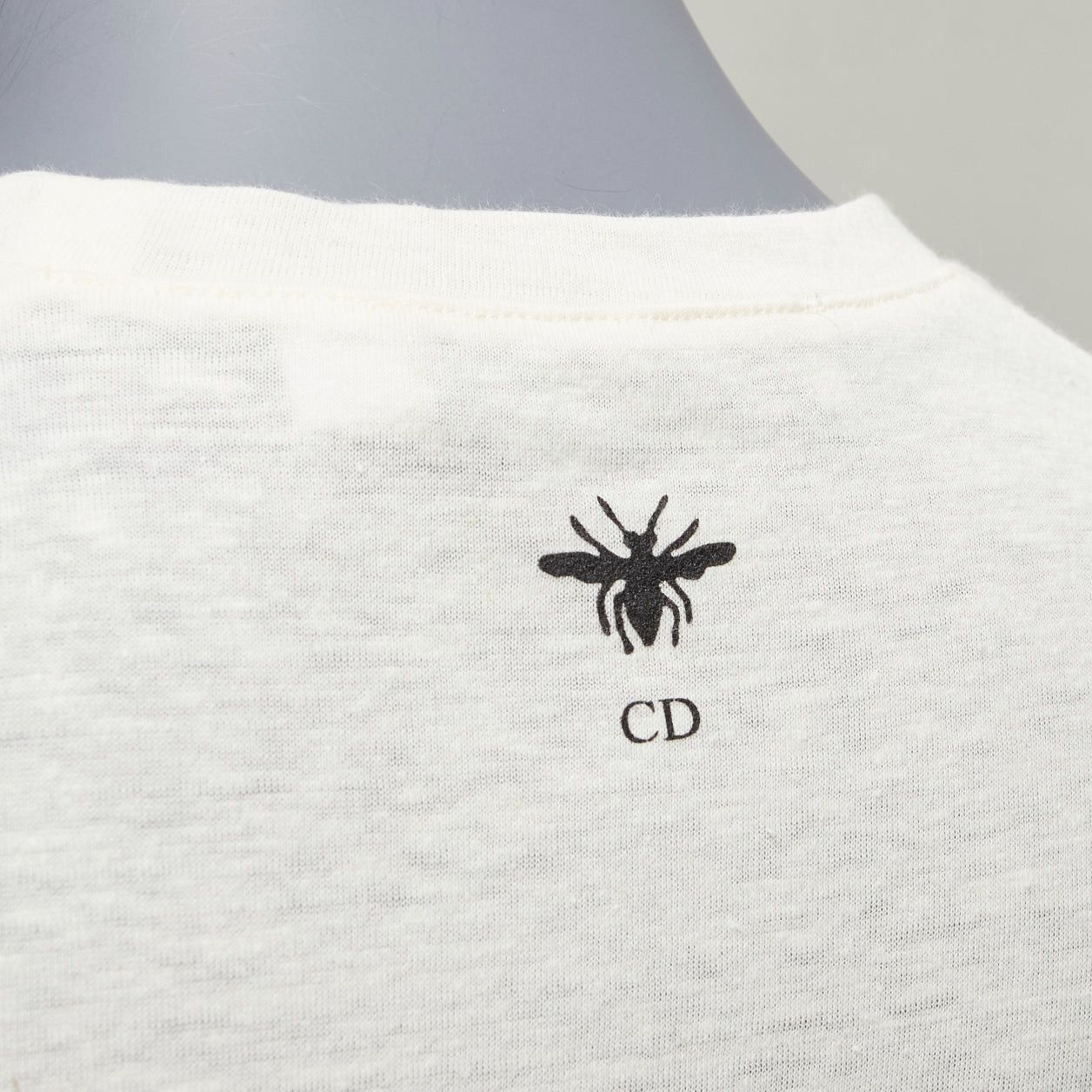 Dior DIOR Brutal Journey OF The Heart graphic print ecru cotton linen tshirt XS Size S / US 4 / IT 40 - 2 Thumbnail